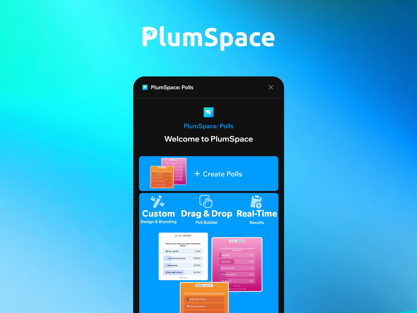 Thumbnail 1 for PlumSpace: Polls, a Framer Marketplace plugin by PlumSpace.