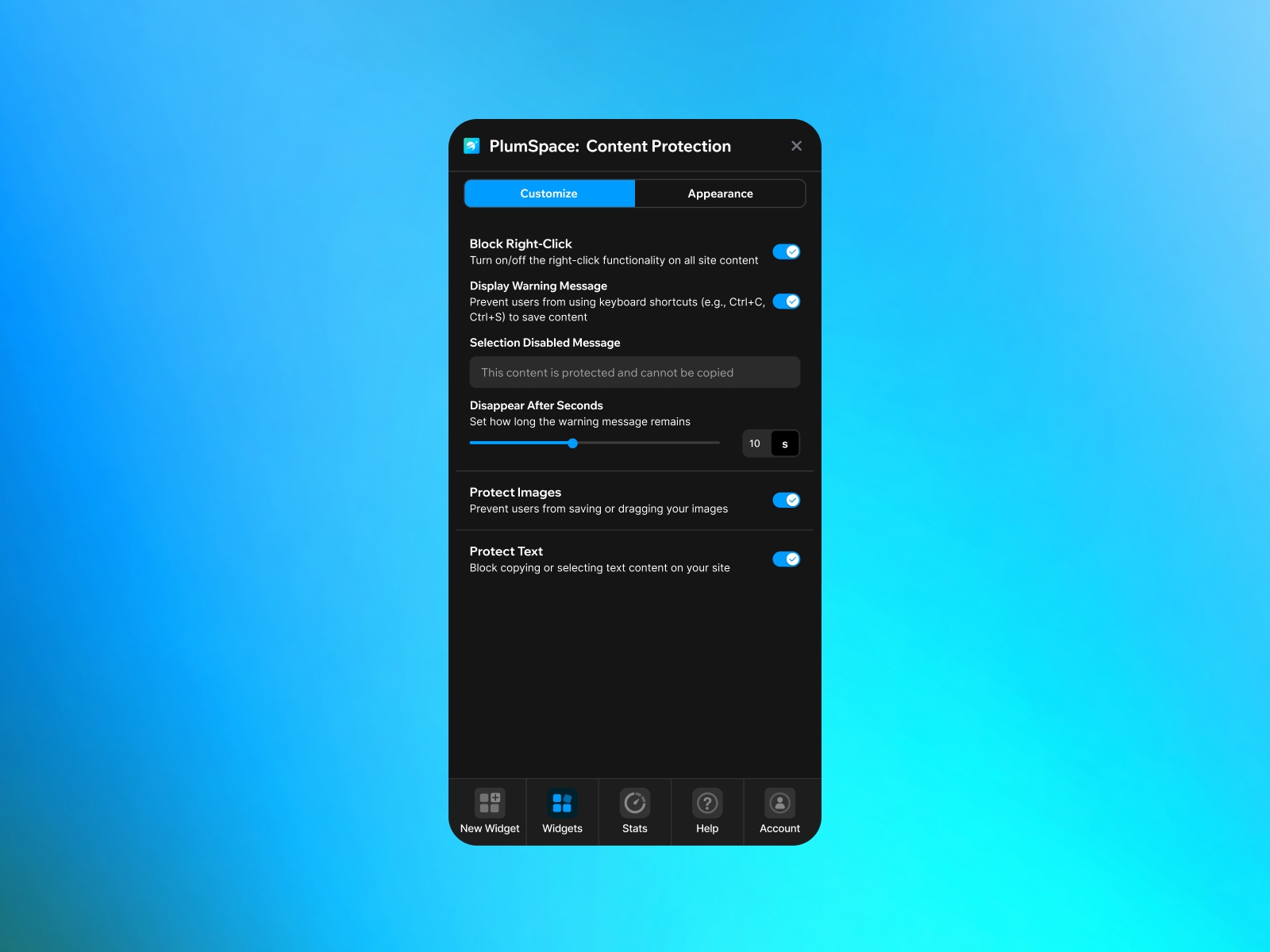 Thumbnail 2 for PlumSpace: Content Protection, a Framer Marketplace plugin by PlumSpace.