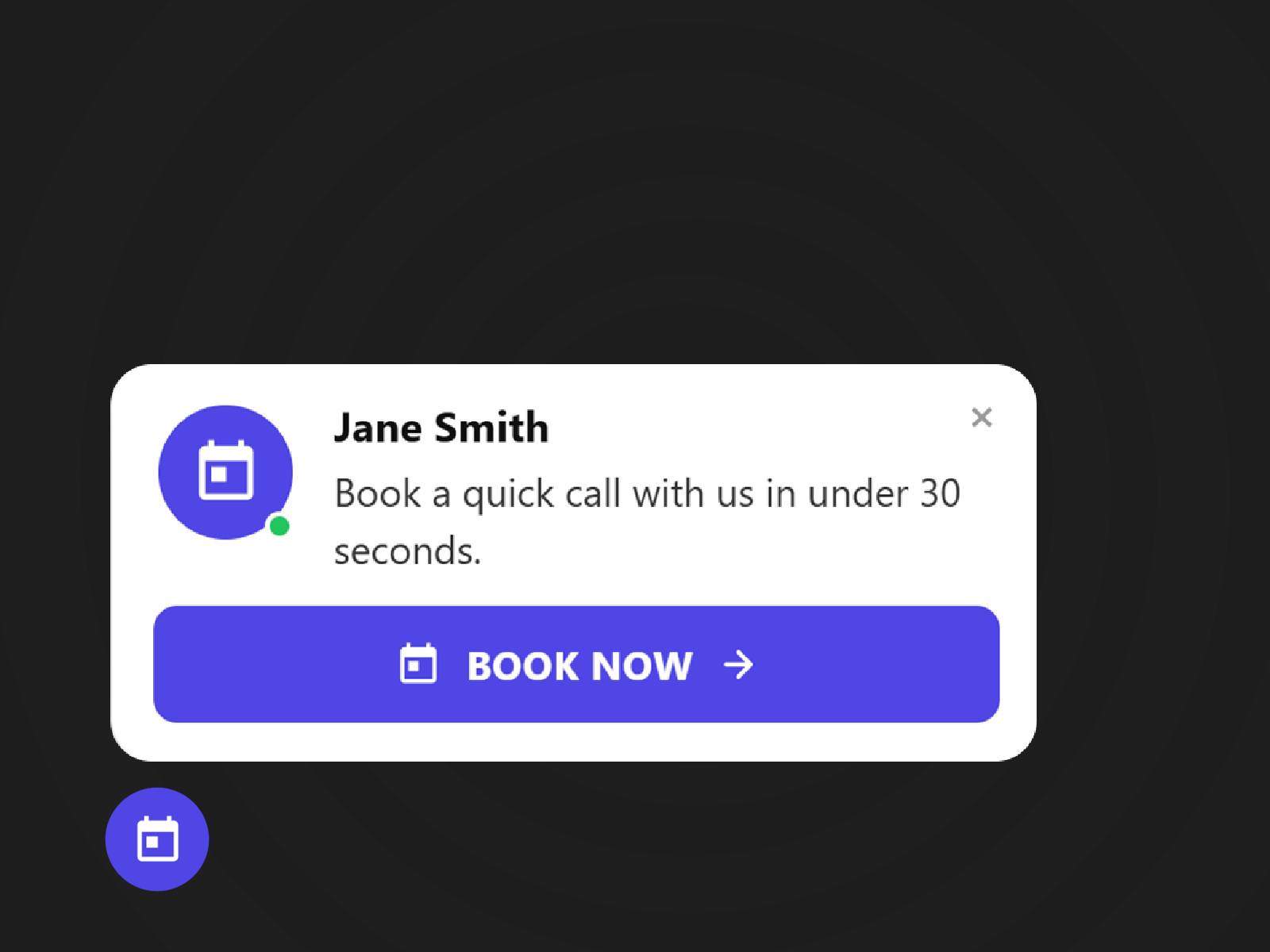 Screenshot 1 for Appointment Booking Button, a Framer Marketplace plugin by Ekomobong Otu.