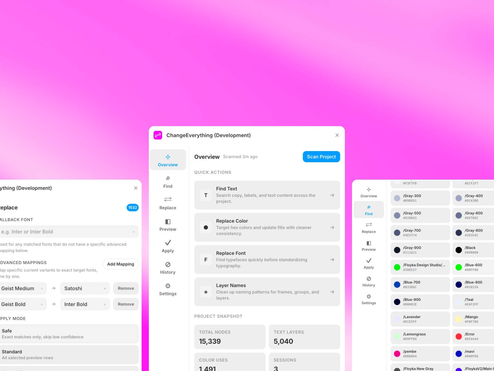 Screenshot 1 for ChangeEverything, a Framer Marketplace plugin by Floyka Design Studio.