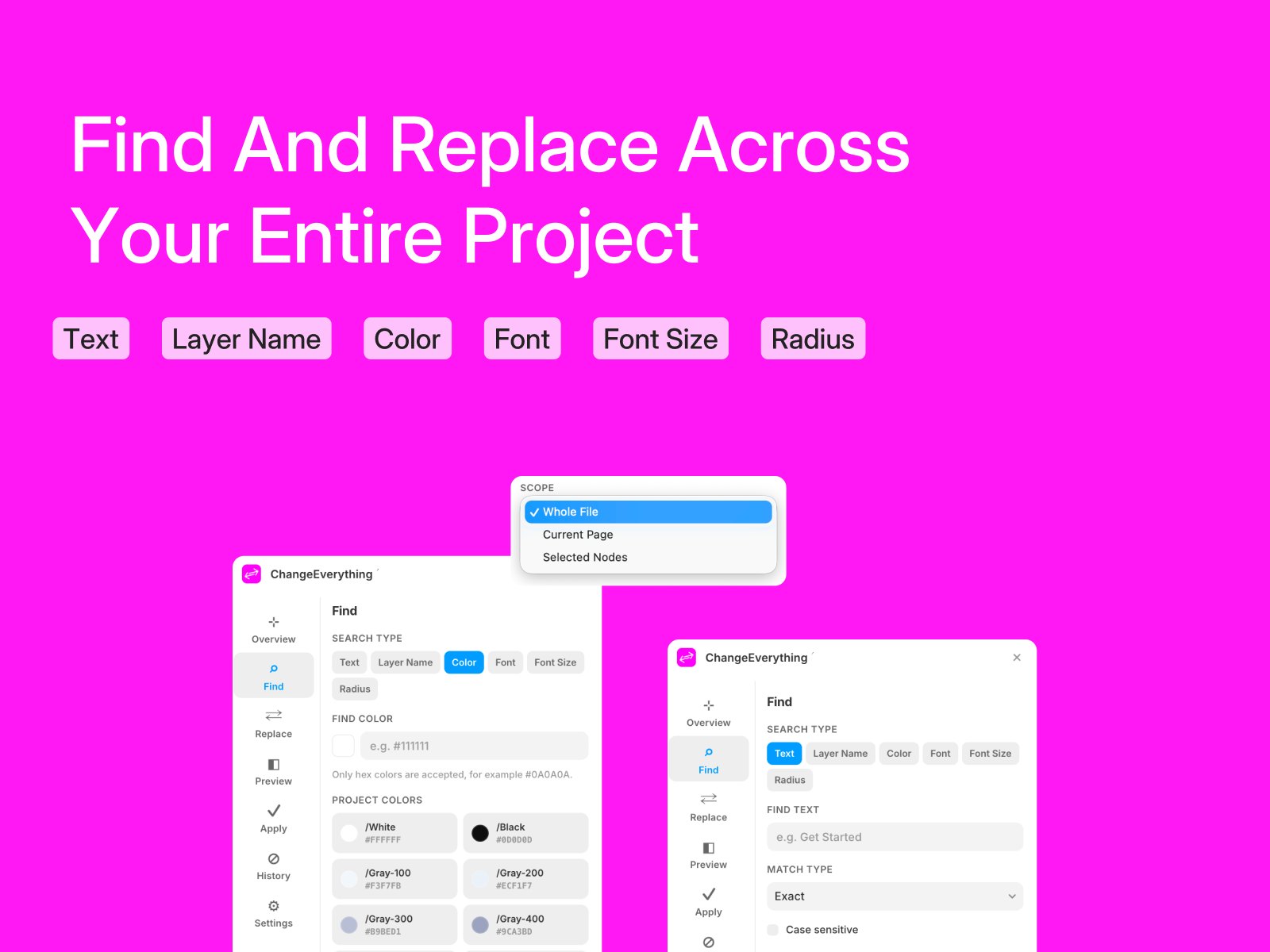 Screenshot 2 for ChangeEverything, a Framer Marketplace plugin by Floyka Design Studio.