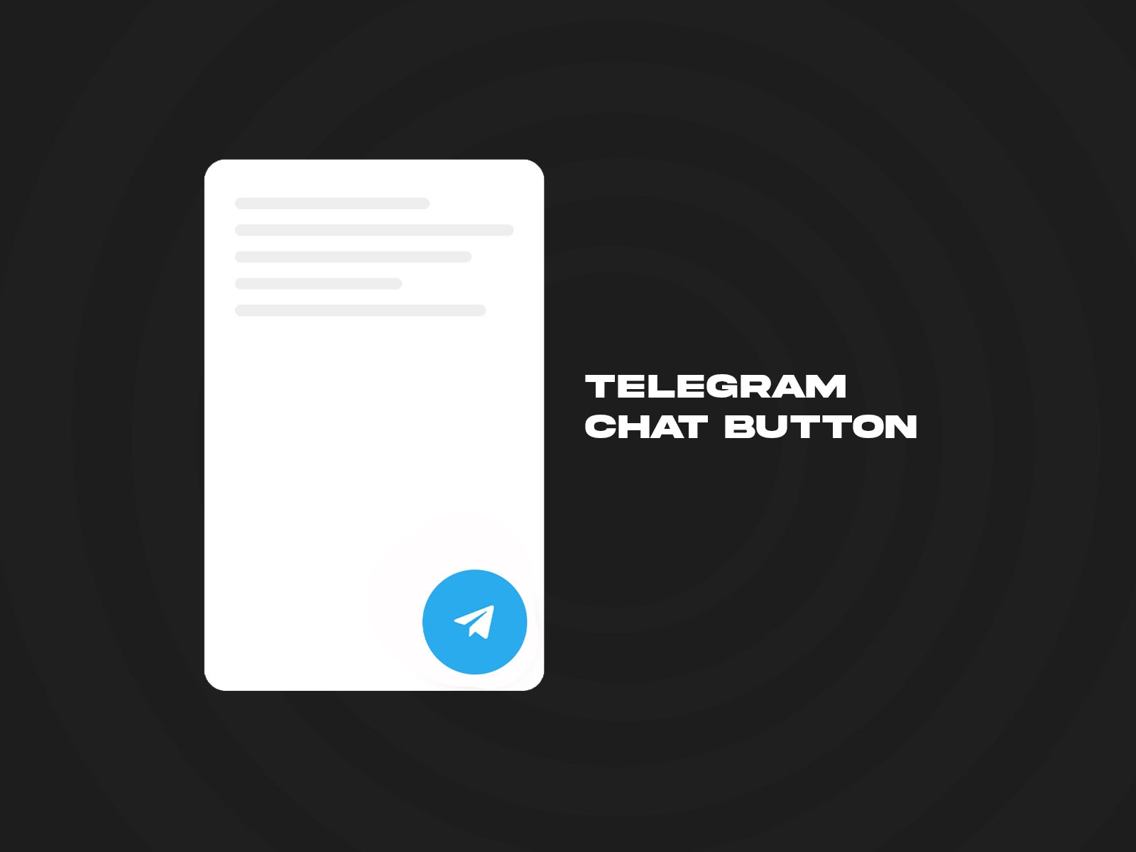 Thumbnail 2 for Telegram Chat Button, a Framer Marketplace plugin by Ekomobong Otu.