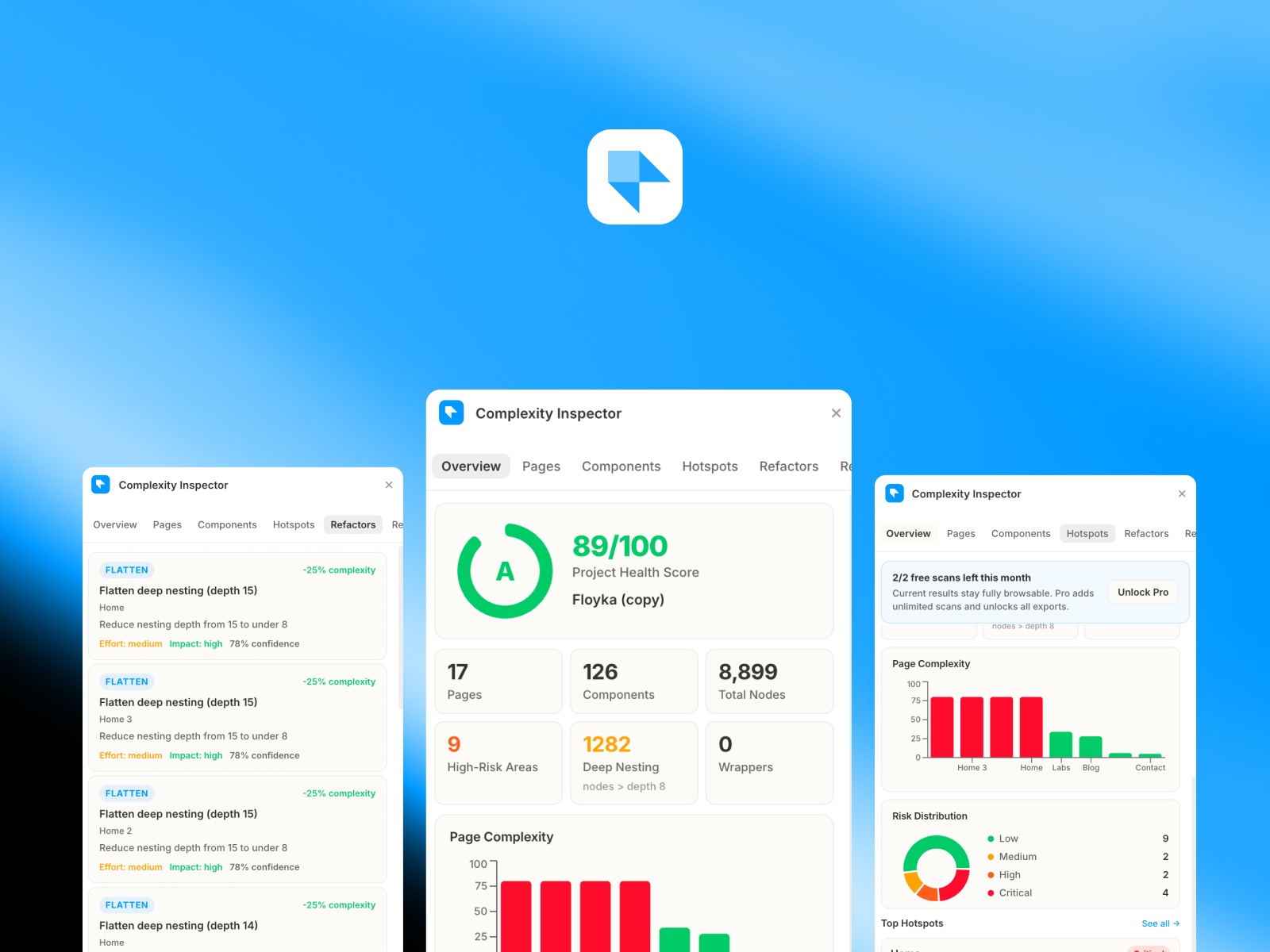 Thumbnail 1 for Complexity Inspector, a Framer Marketplace plugin by Floyka Design Studio.