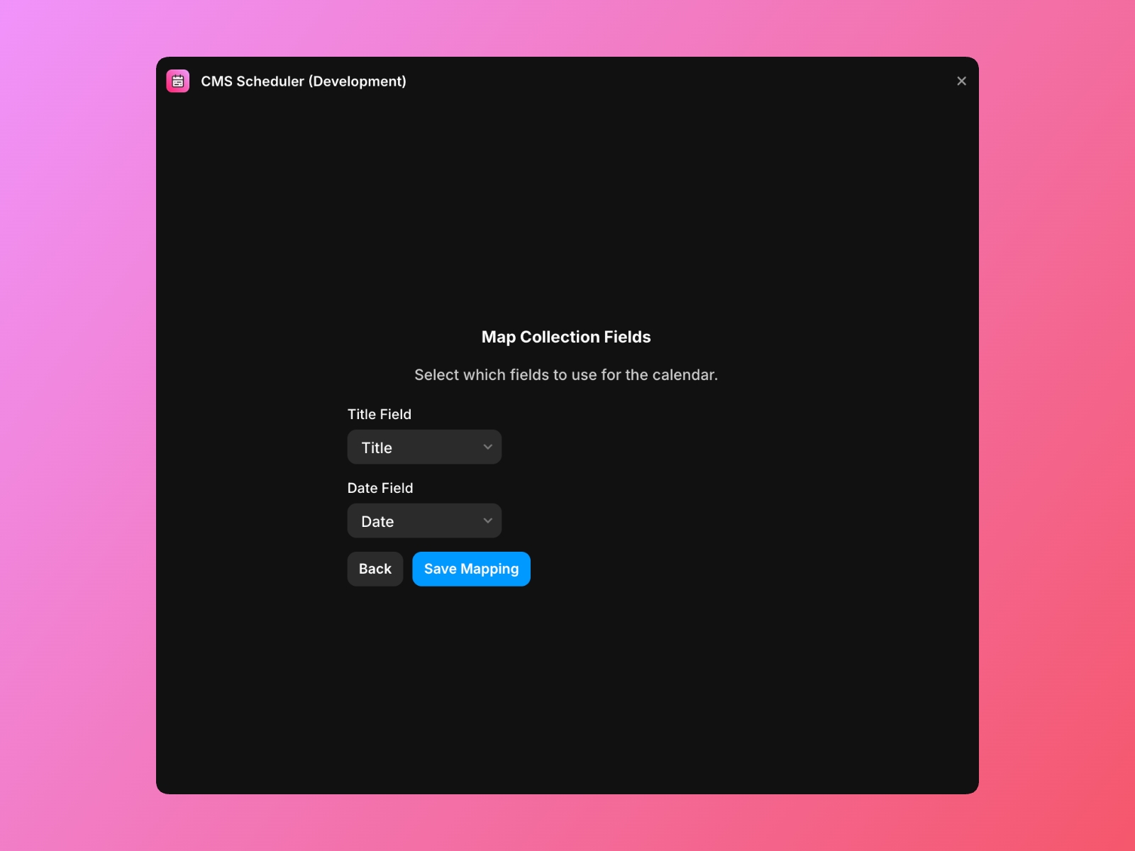 Screenshot 2 for CMS Scheduler, a Framer Marketplace plugin by Adam Tretera.