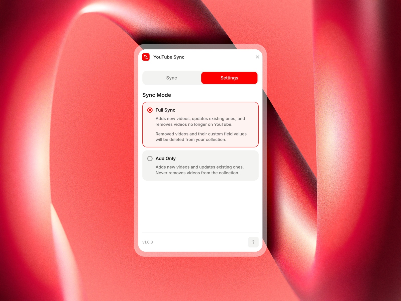 Screenshot 3 for YouTube Sync, a Framer Marketplace plugin by Fred Moon.