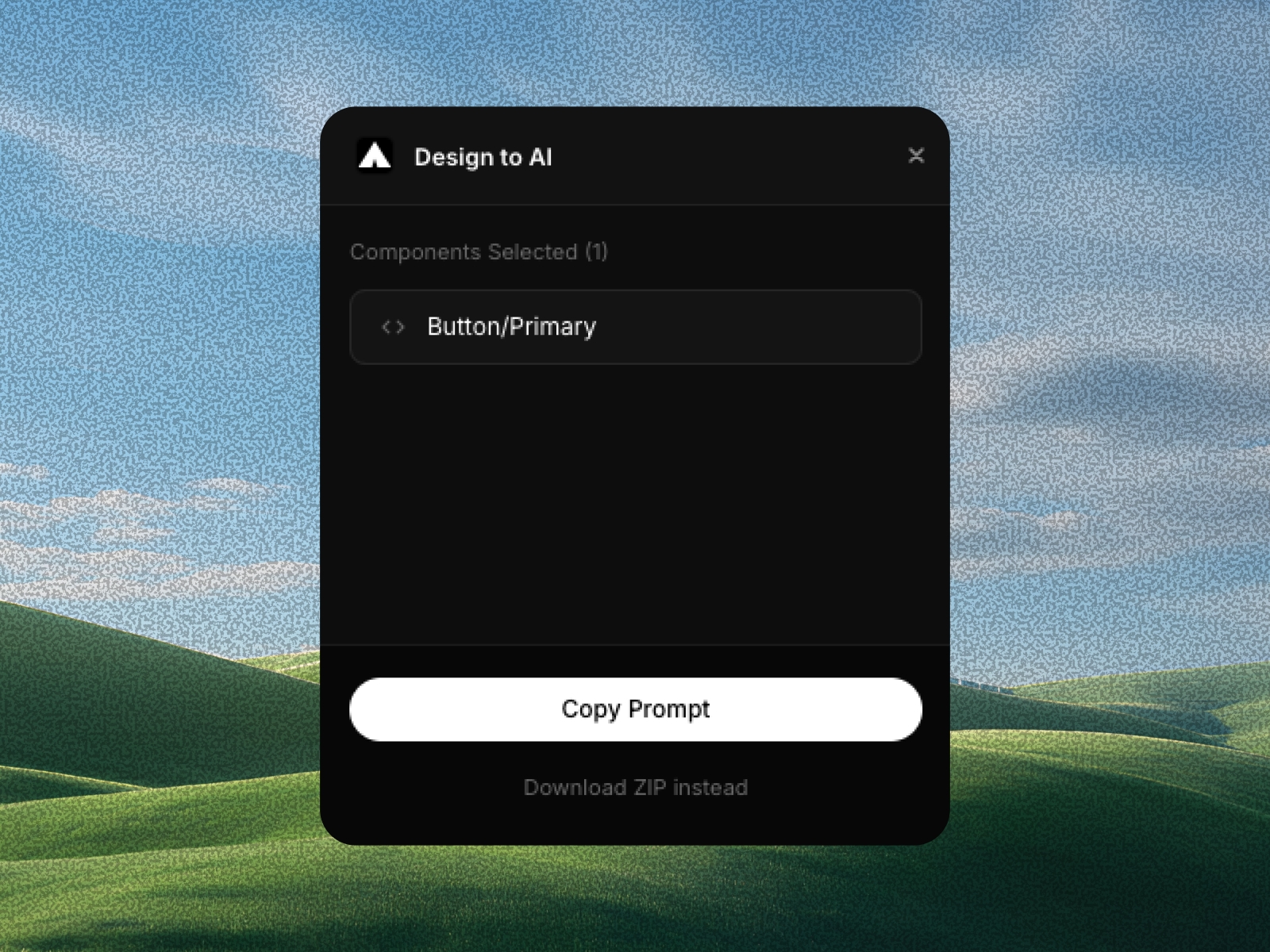 Screenshot 1 for Design to AI, a Framer Marketplace plugin by Olalekan Isaac.