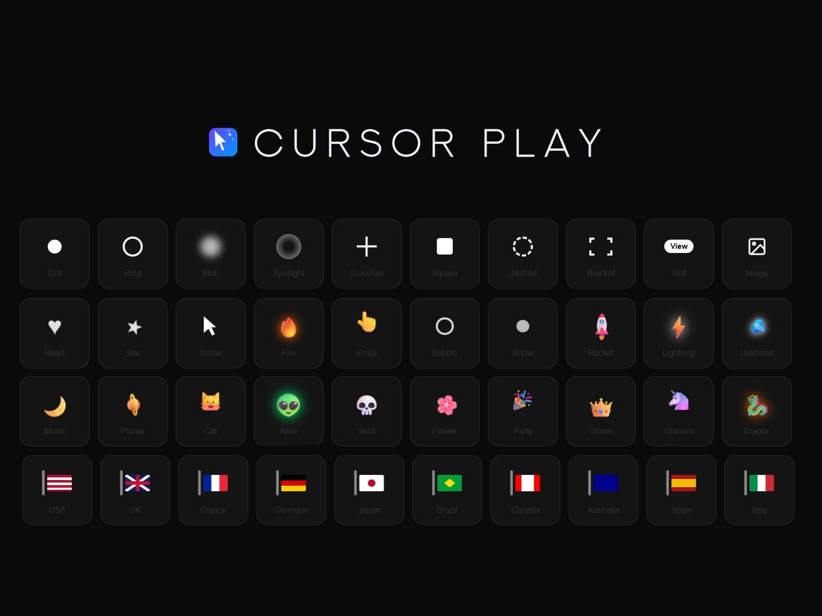 Thumbnail 1 for Cursor Play, a Framer Marketplace template by Ekomobong Otu.