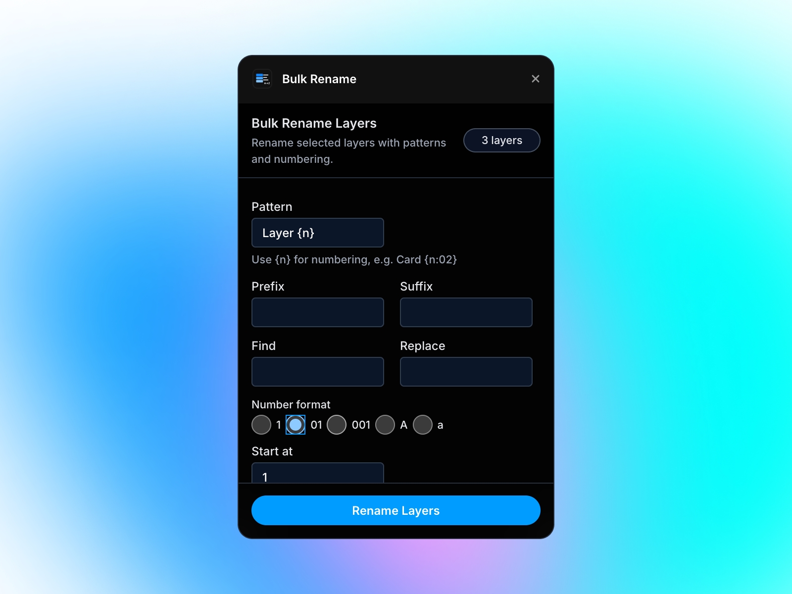 Thumbnail 1 for Bulk Rename, a Framer Marketplace template by Zouk Design.