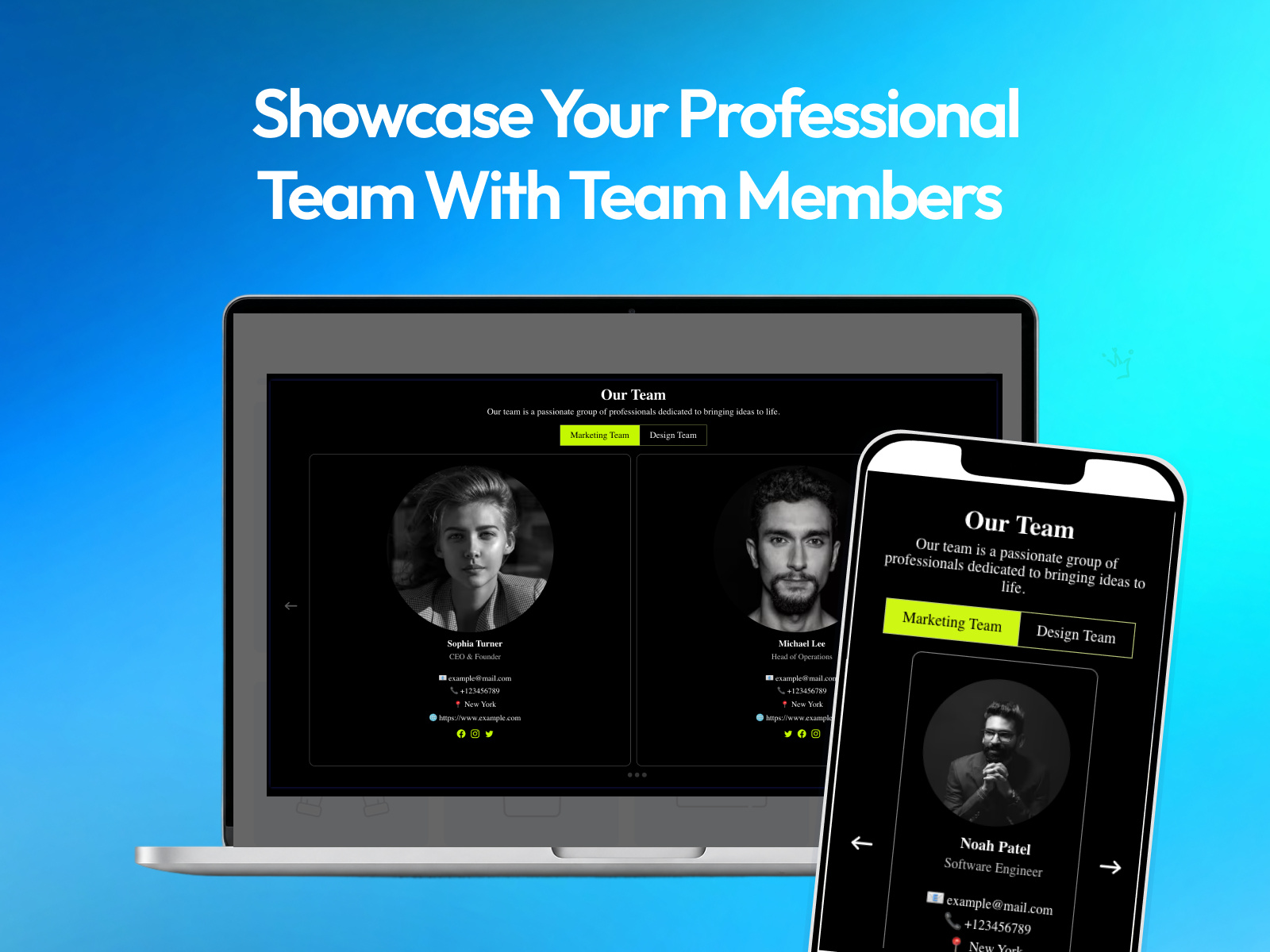 Screenshot 4 for PlumSpace: Team Members, a Framer Marketplace plugin by PlumSpace.