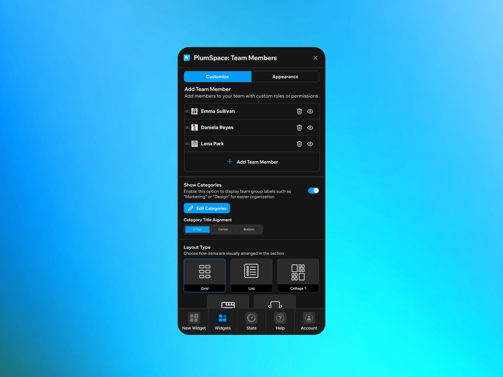 Thumbnail 2 for PlumSpace: Team Members, a Framer Marketplace template by PlumSpace.