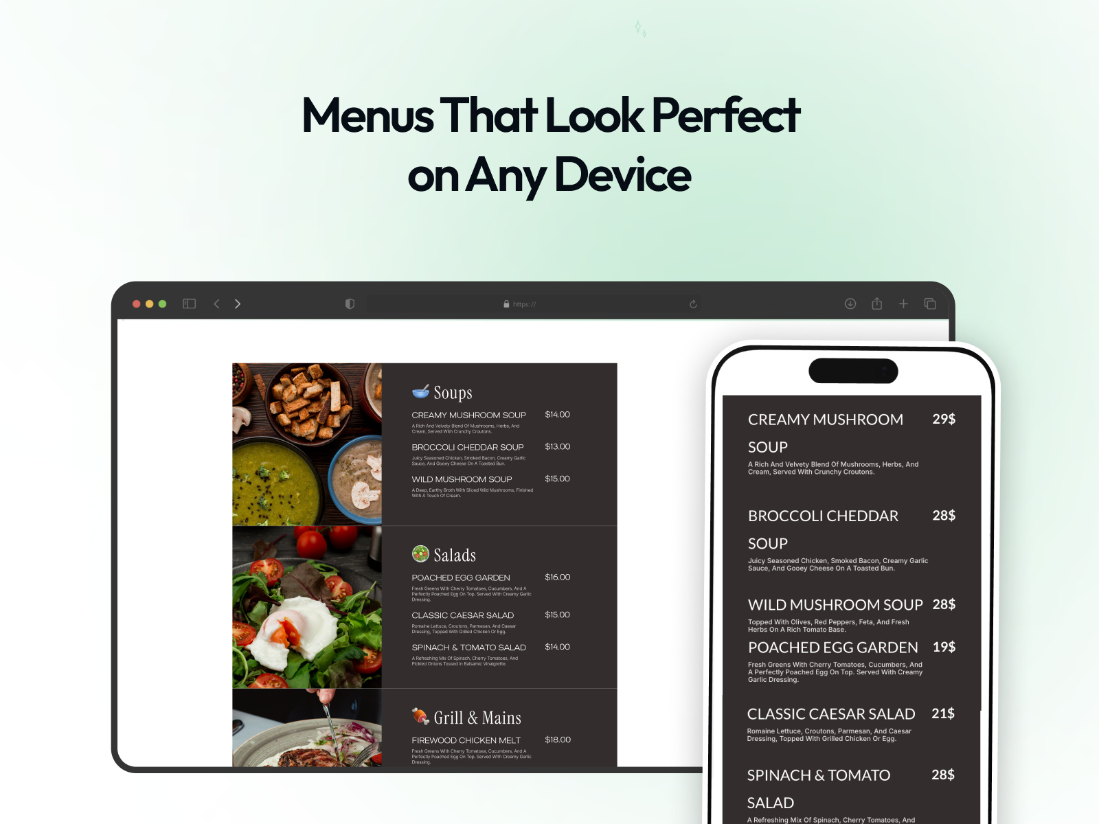 Screenshot 3 for PlumSpace: Restaurant Menu, a Framer Marketplace plugin by PlumSpace.