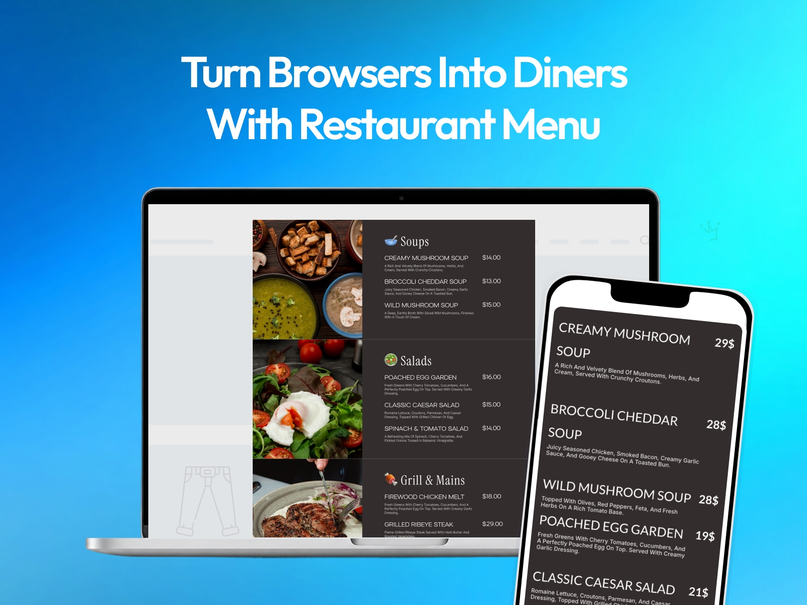 Screenshot 4 for PlumSpace: Restaurant Menu, a Framer Marketplace plugin by PlumSpace.