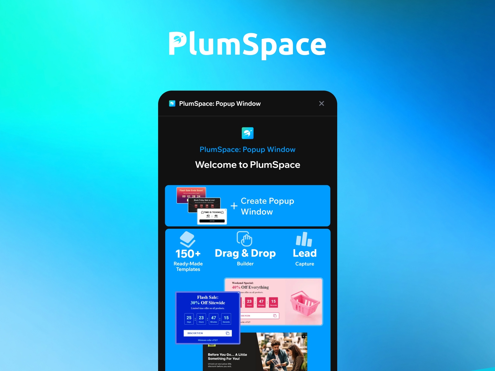 Thumbnail 1 for PlumSpace: Pop Up Email + Popup Window, a Framer Marketplace template by PlumSpace.
