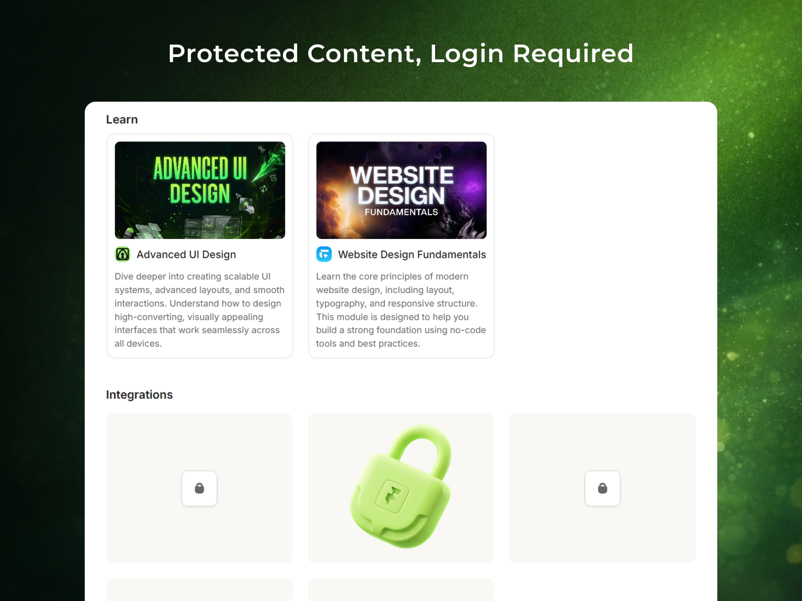 Screenshot 3 for Auth Plugin, a Framer Marketplace plugin by Framer Geeks.