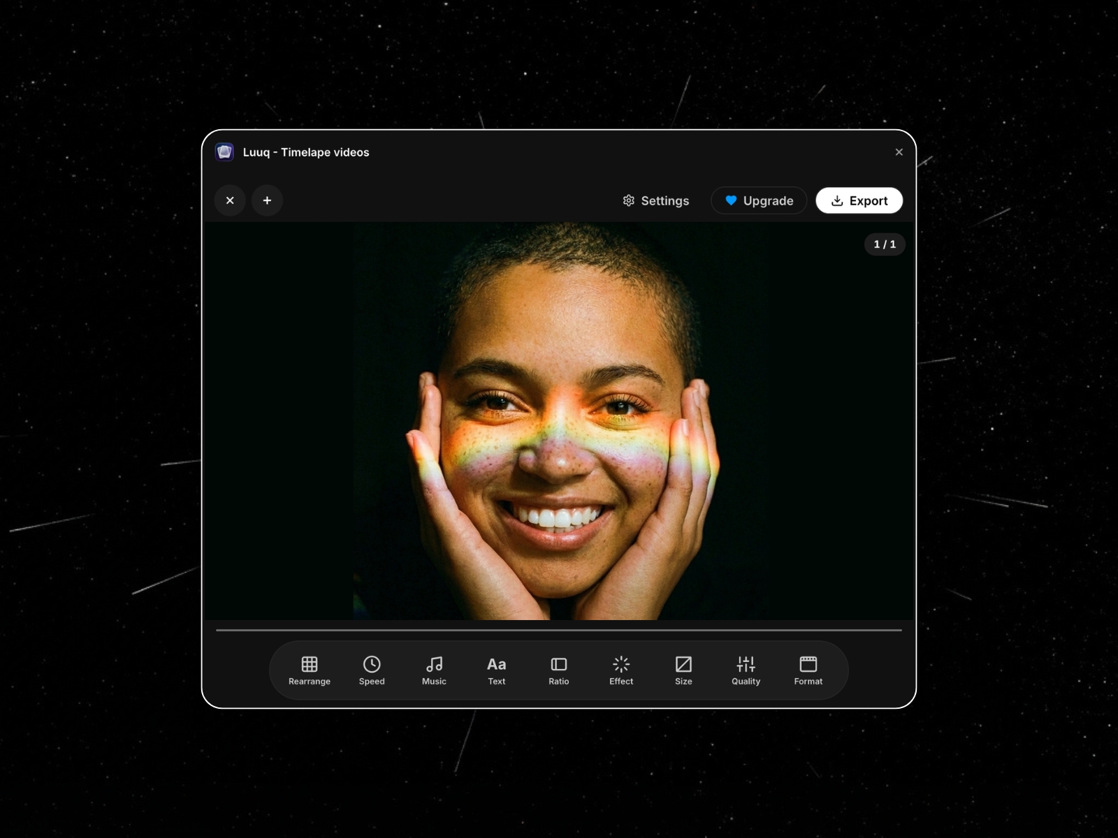 Screenshot 1 for Luuq - Timelape videos, a Framer Marketplace plugin by Johnathan B..