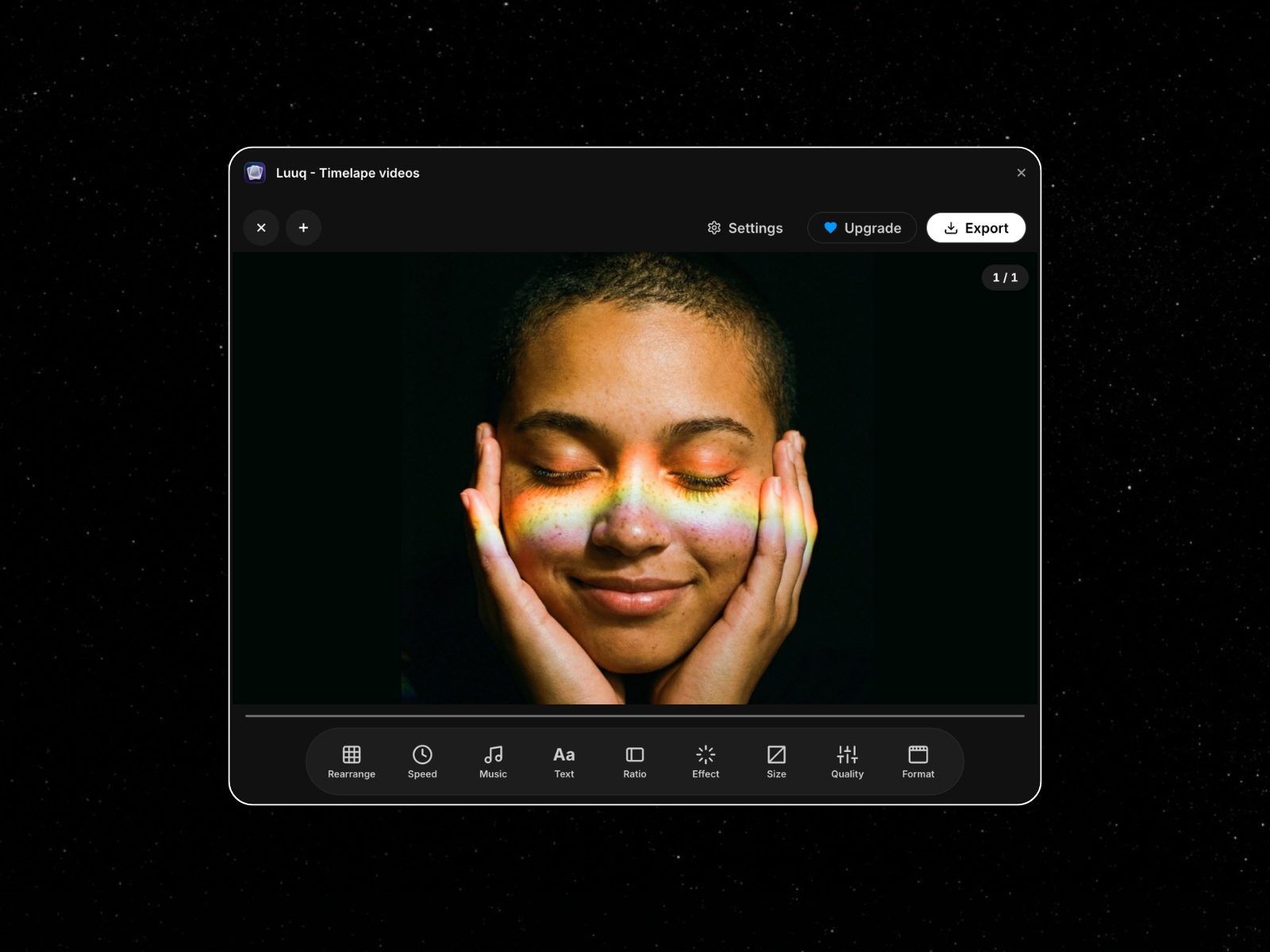 Screenshot 2 for Luuq - Timelape videos, a Framer Marketplace plugin by Johnathan B..