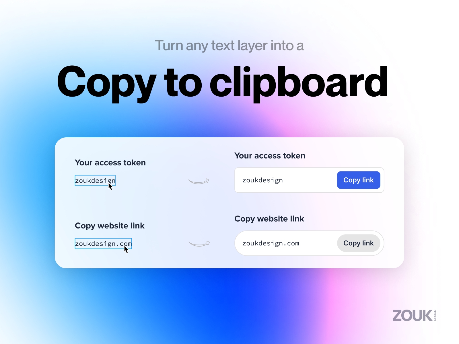 Thumbnail 2 for Clipboard Copy, a Framer Marketplace template by Zouk Design.