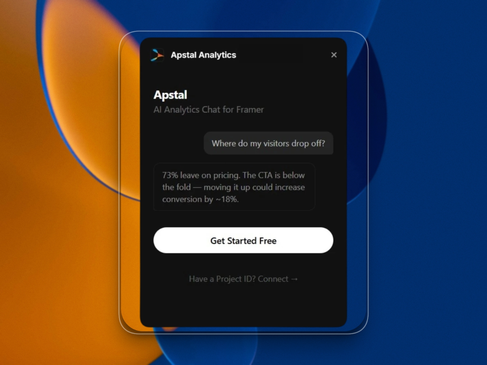 Screenshot 2 for Apstal Analytics, a Framer Marketplace plugin by Apstal.