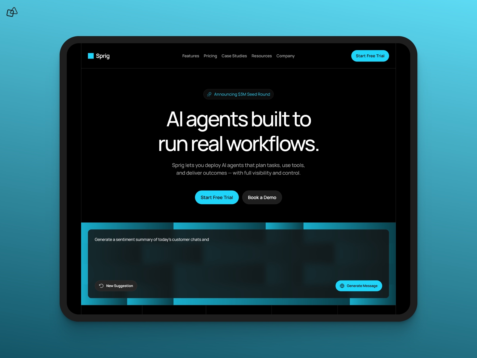 Thumbnail 1 for Sprig, a Framer Marketplace template by Neex Supply.