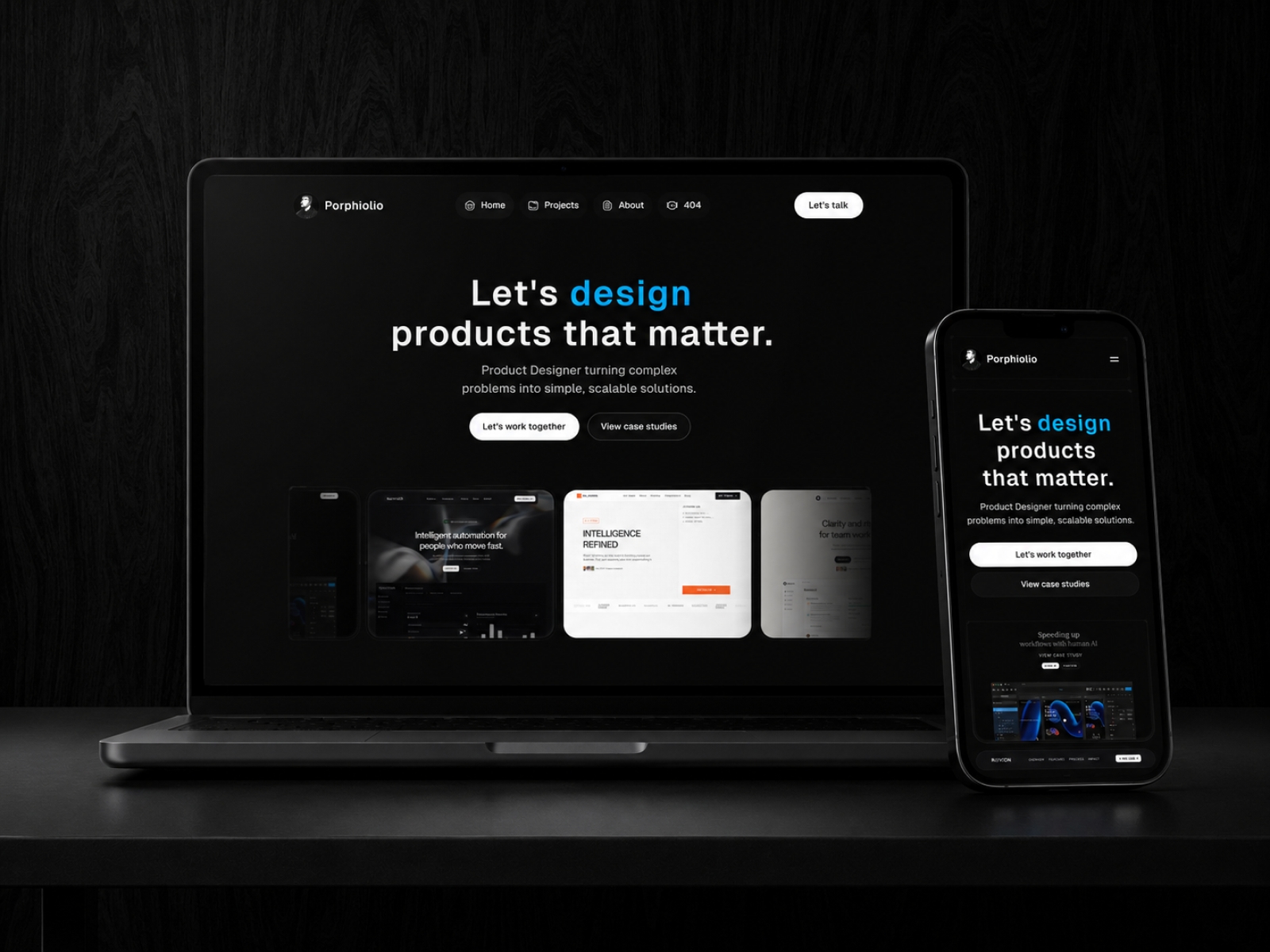 Thumbnail 1 for Porphiolio, a Framer Marketplace template by Alberto Horbaci.