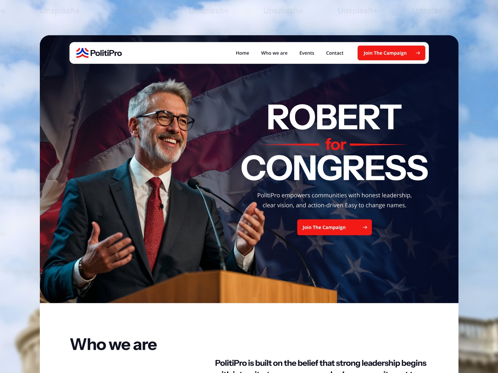 Thumbnail 1 for ElectPro, a Framer Marketplace template by Framerbite.
