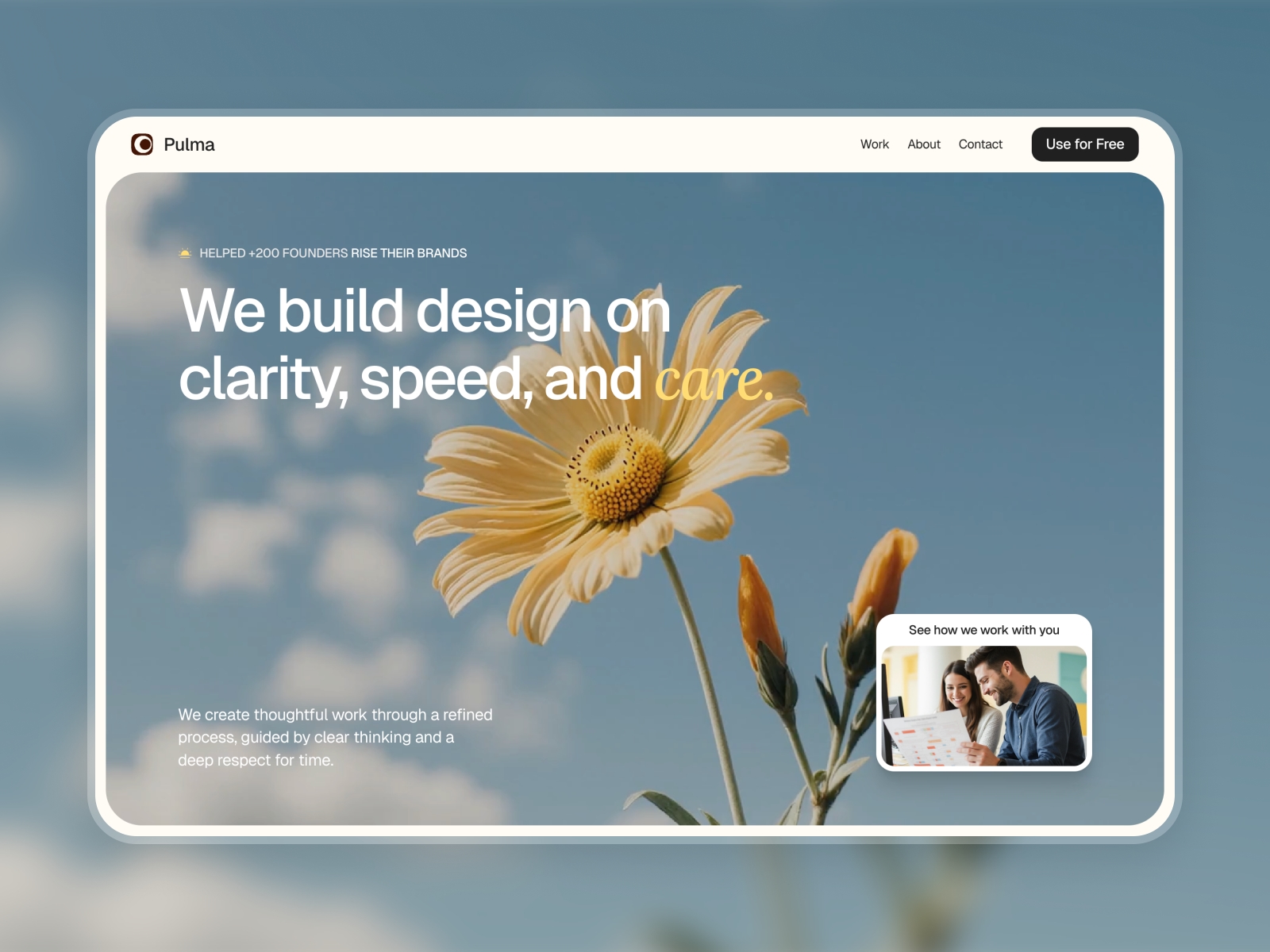Thumbnail 1 for Pulma, a Framer Marketplace template by Qoim.
