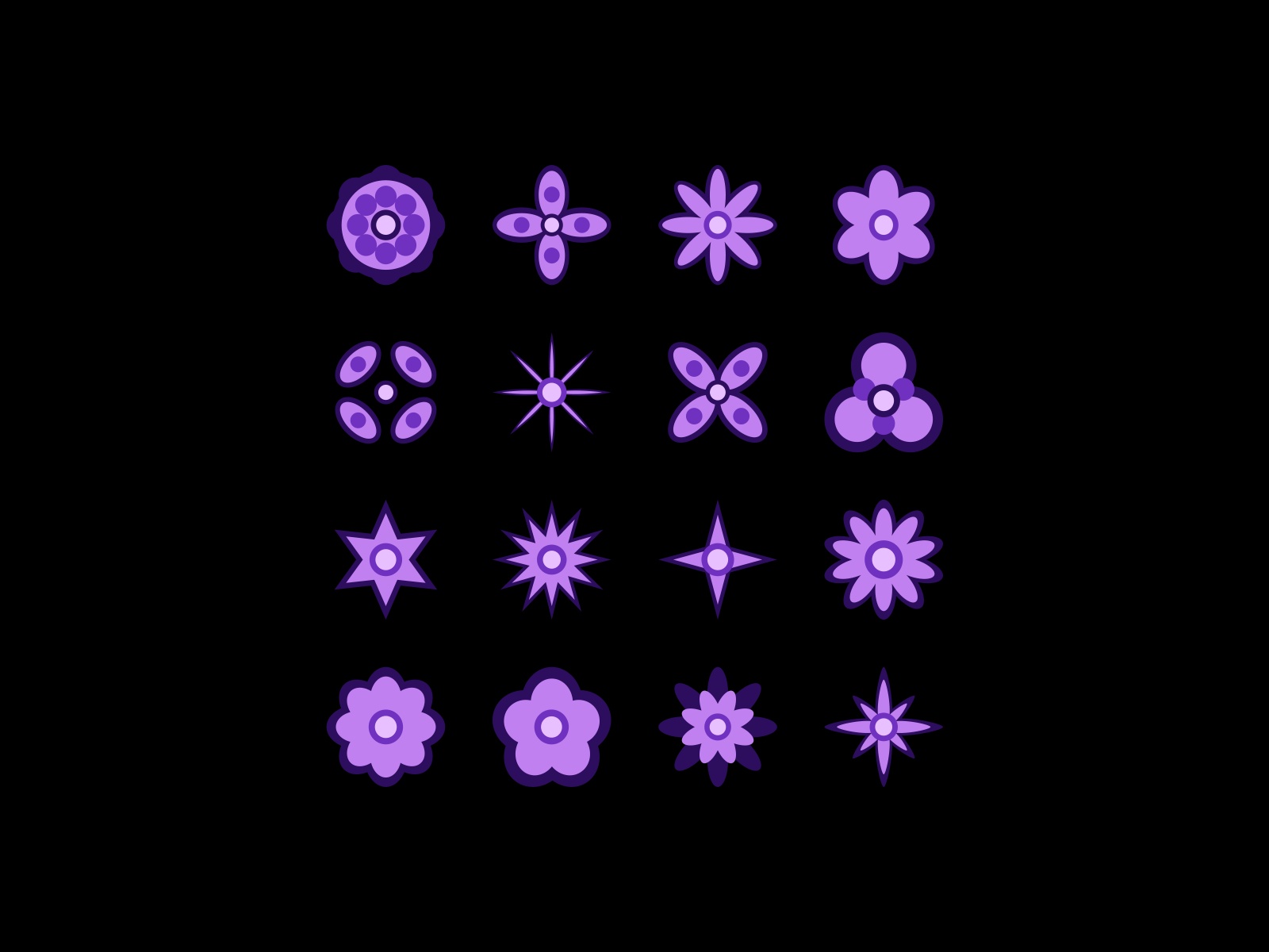 Screenshot 3 for Flowers and Sparkles, a Framer Marketplace vectorSet by Ali Çorak.