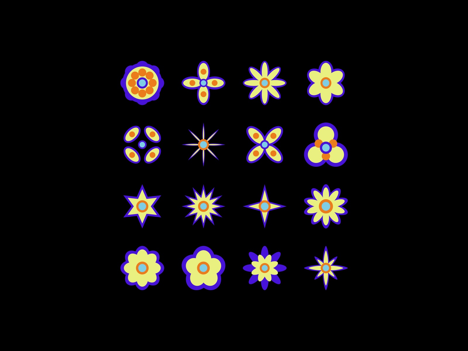 Screenshot 2 for Flowers and Sparkles, a Framer Marketplace vectorSet by Ali Çorak.