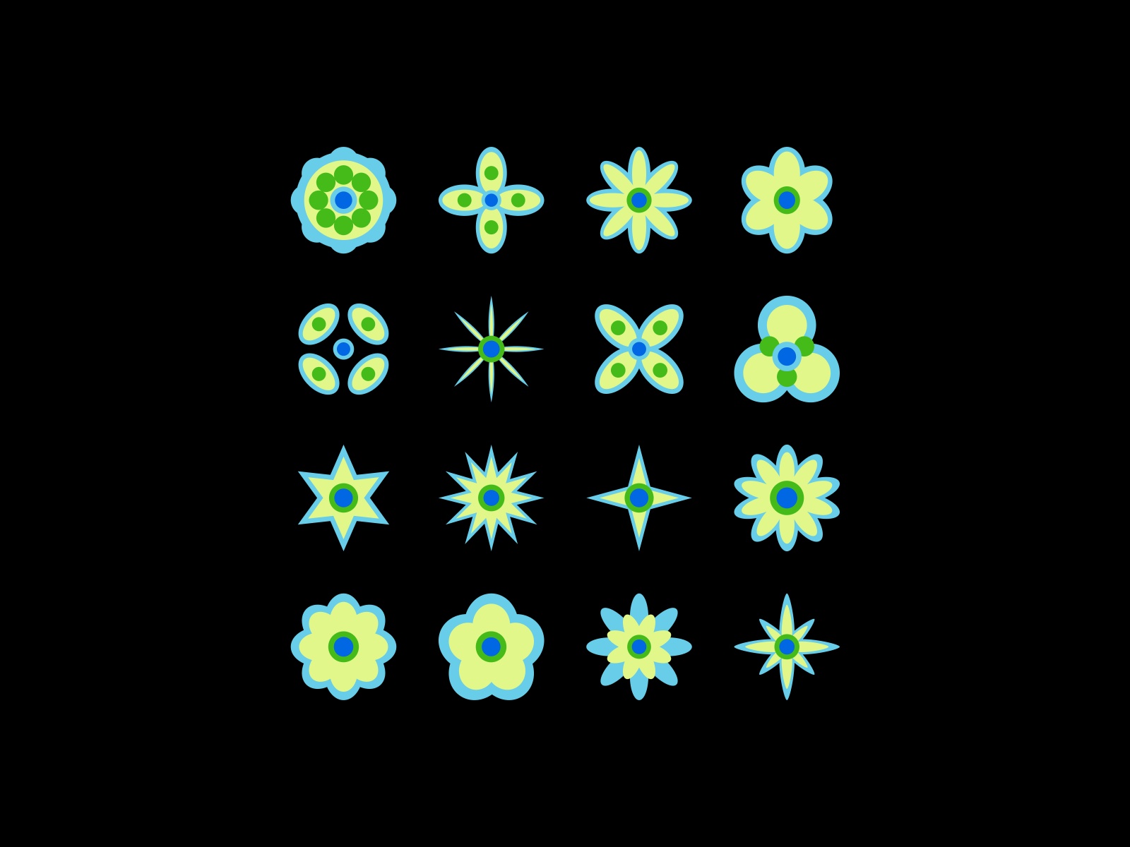 Screenshot 4 for Flowers and Sparkles, a Framer Marketplace vectorSet by Ali Çorak.
