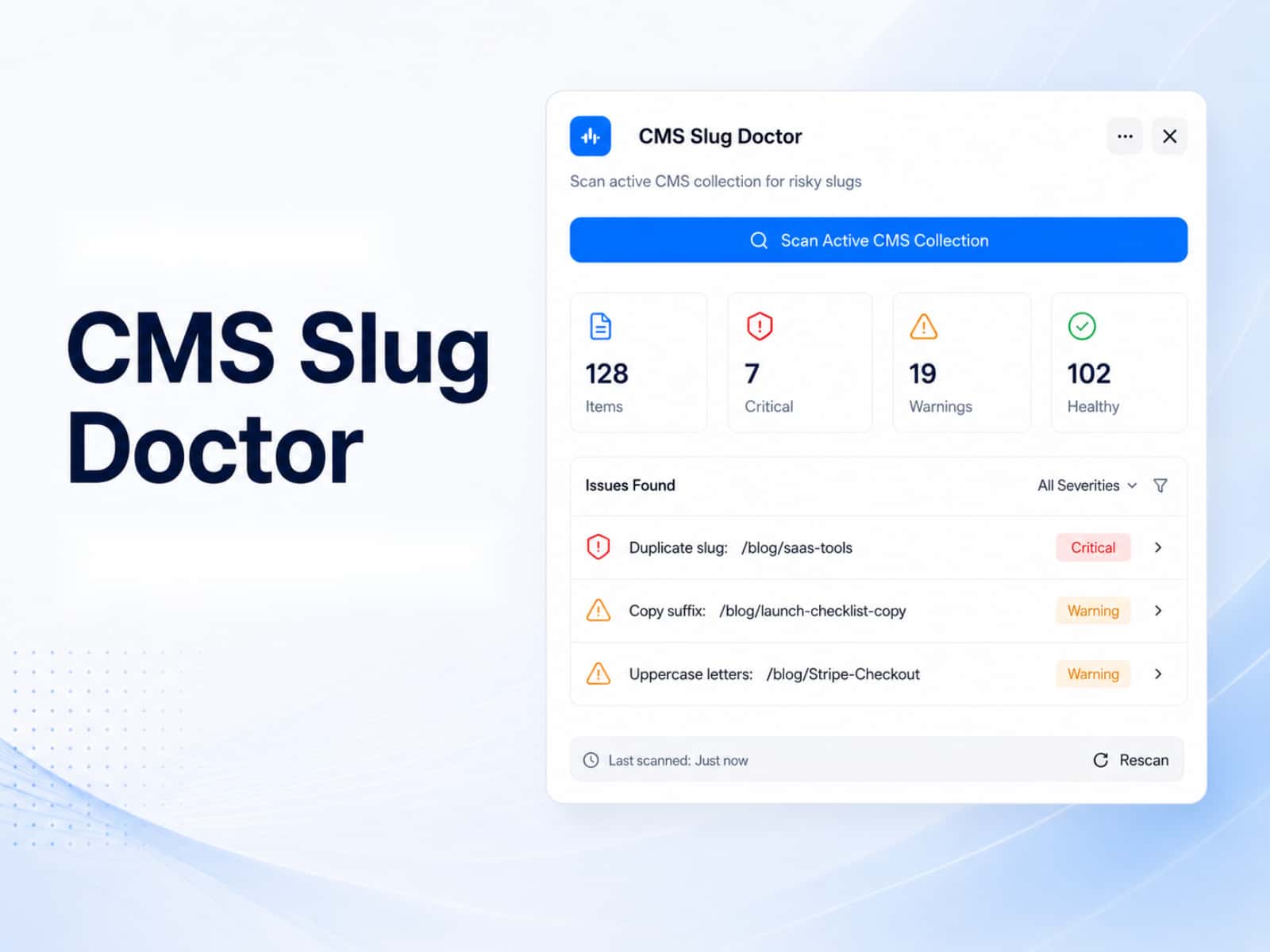 CMS Slug Doctor