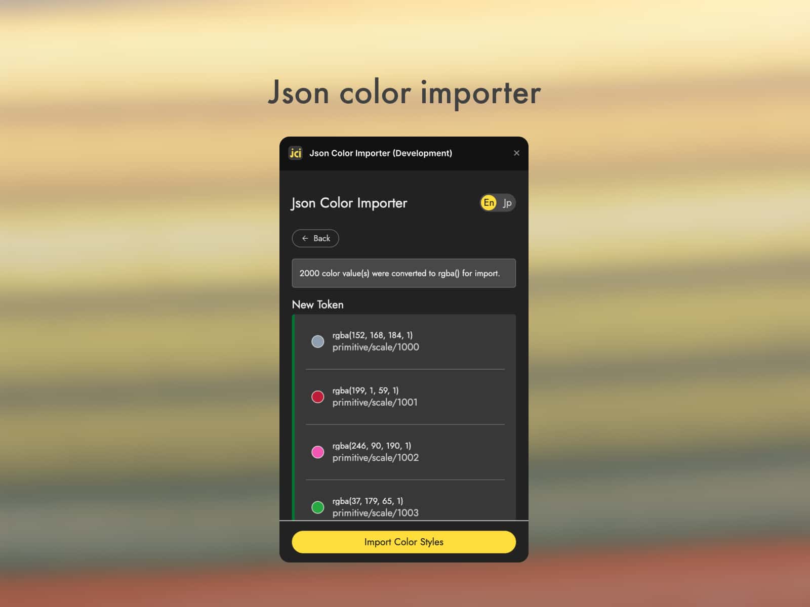 Json Color Importer