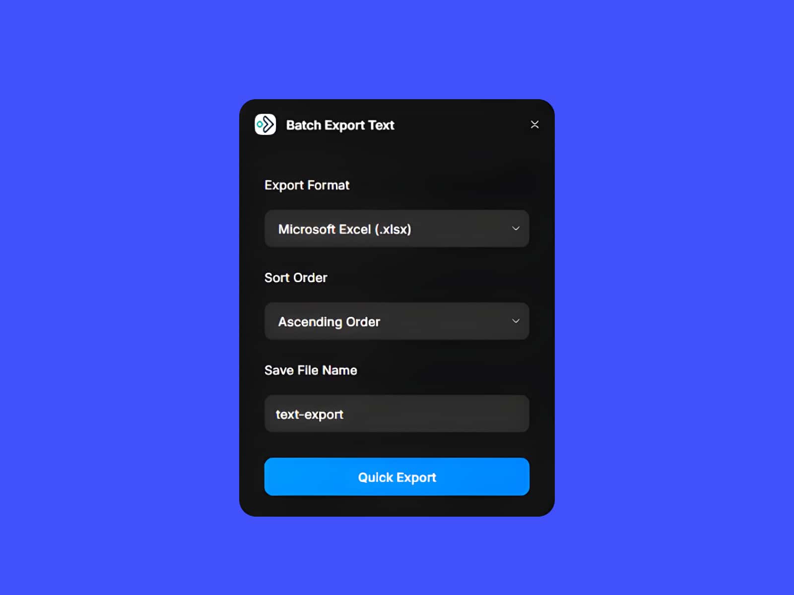 Batch Export Text
