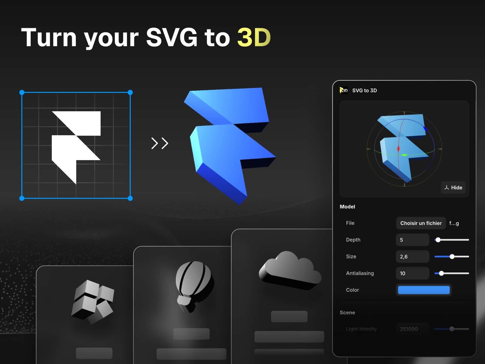 SVG to 3D