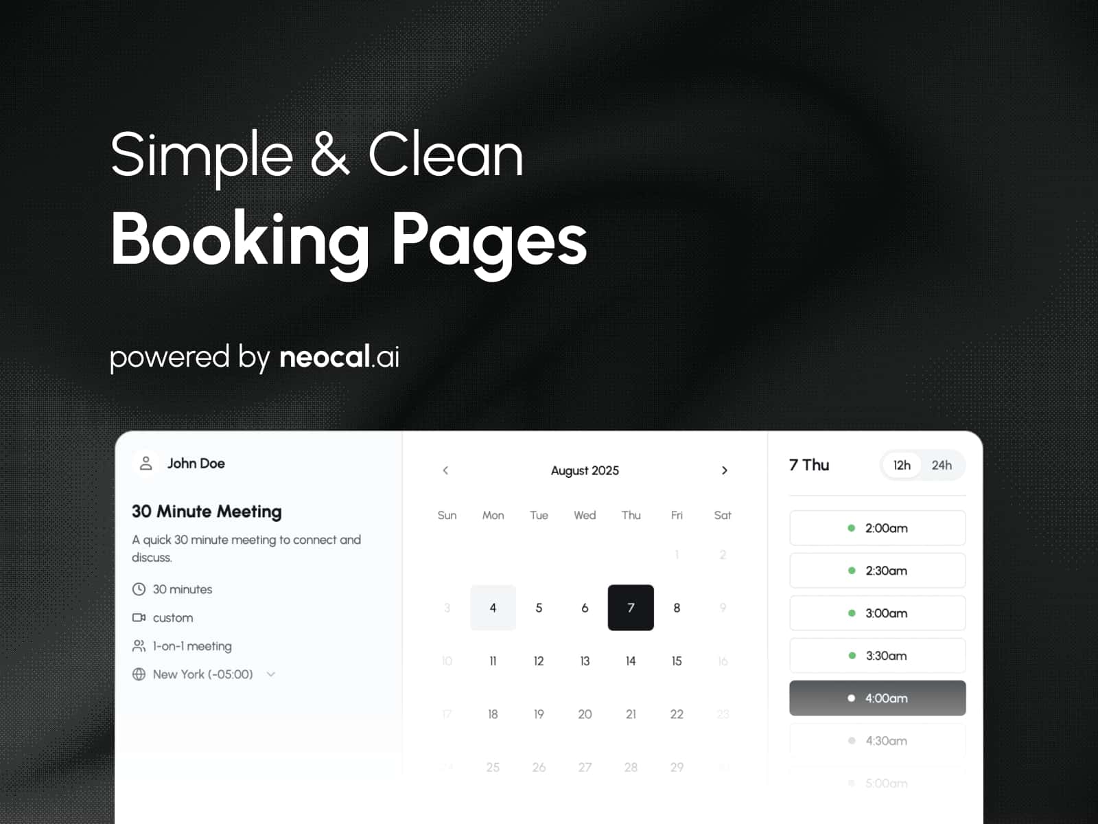 Neocal - Calendar Booking & Scheduling