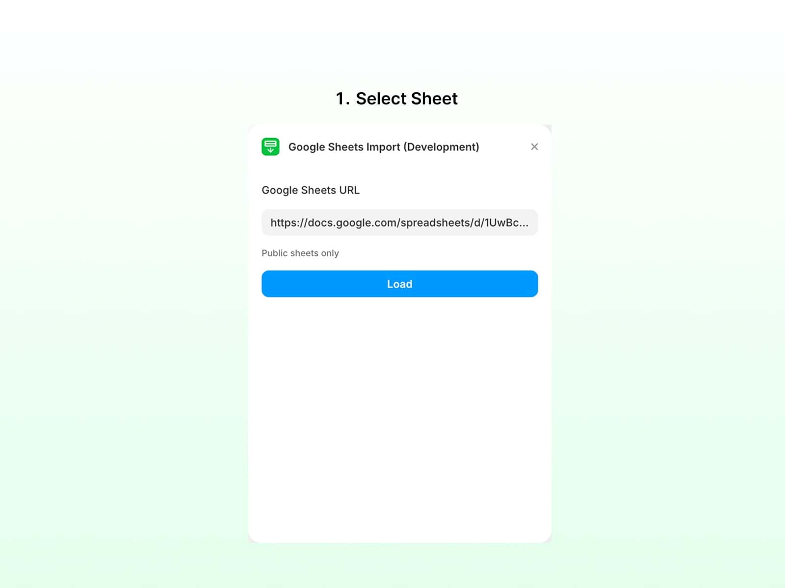 Google Sheets Import