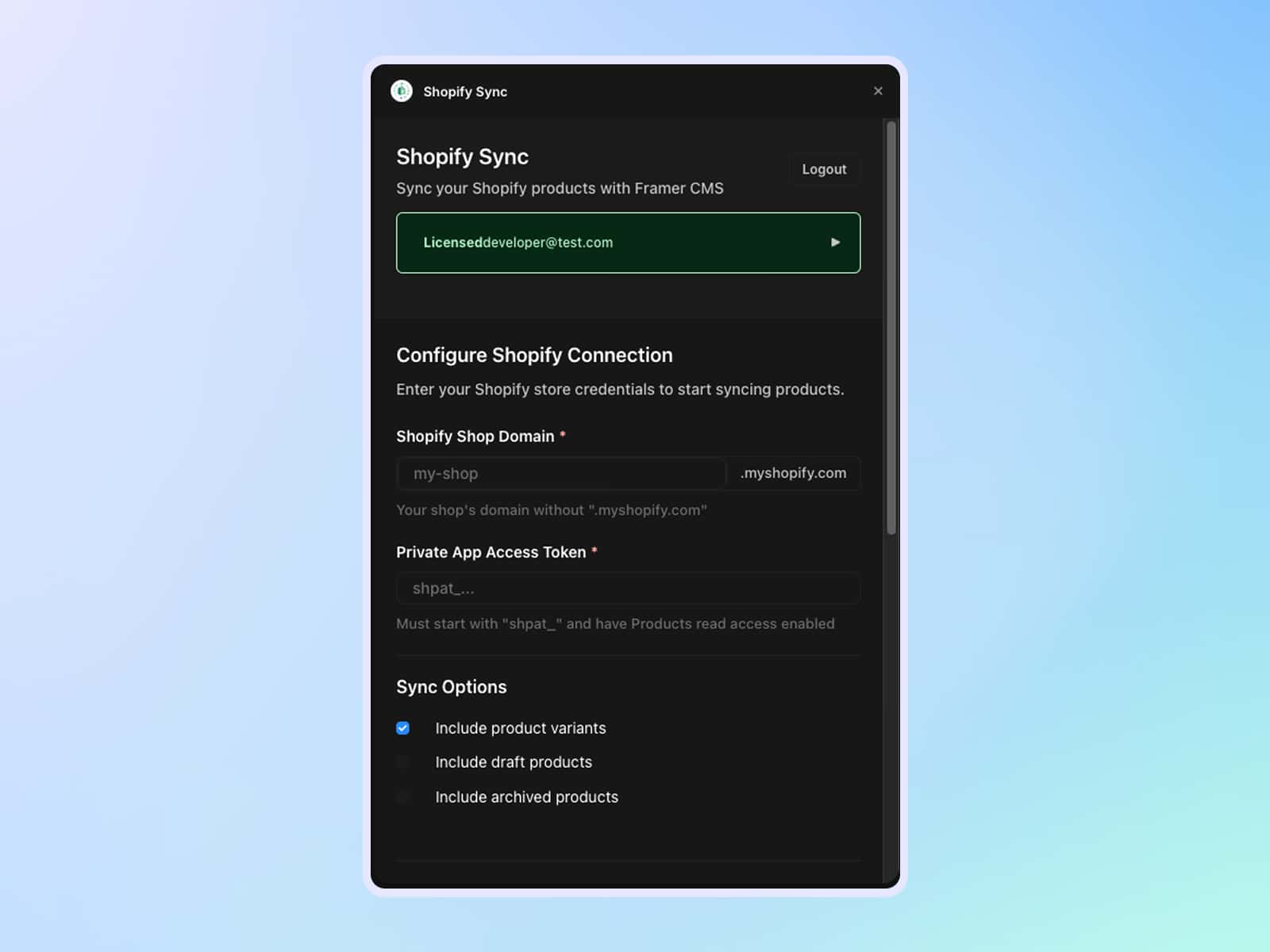 Shopify Sync