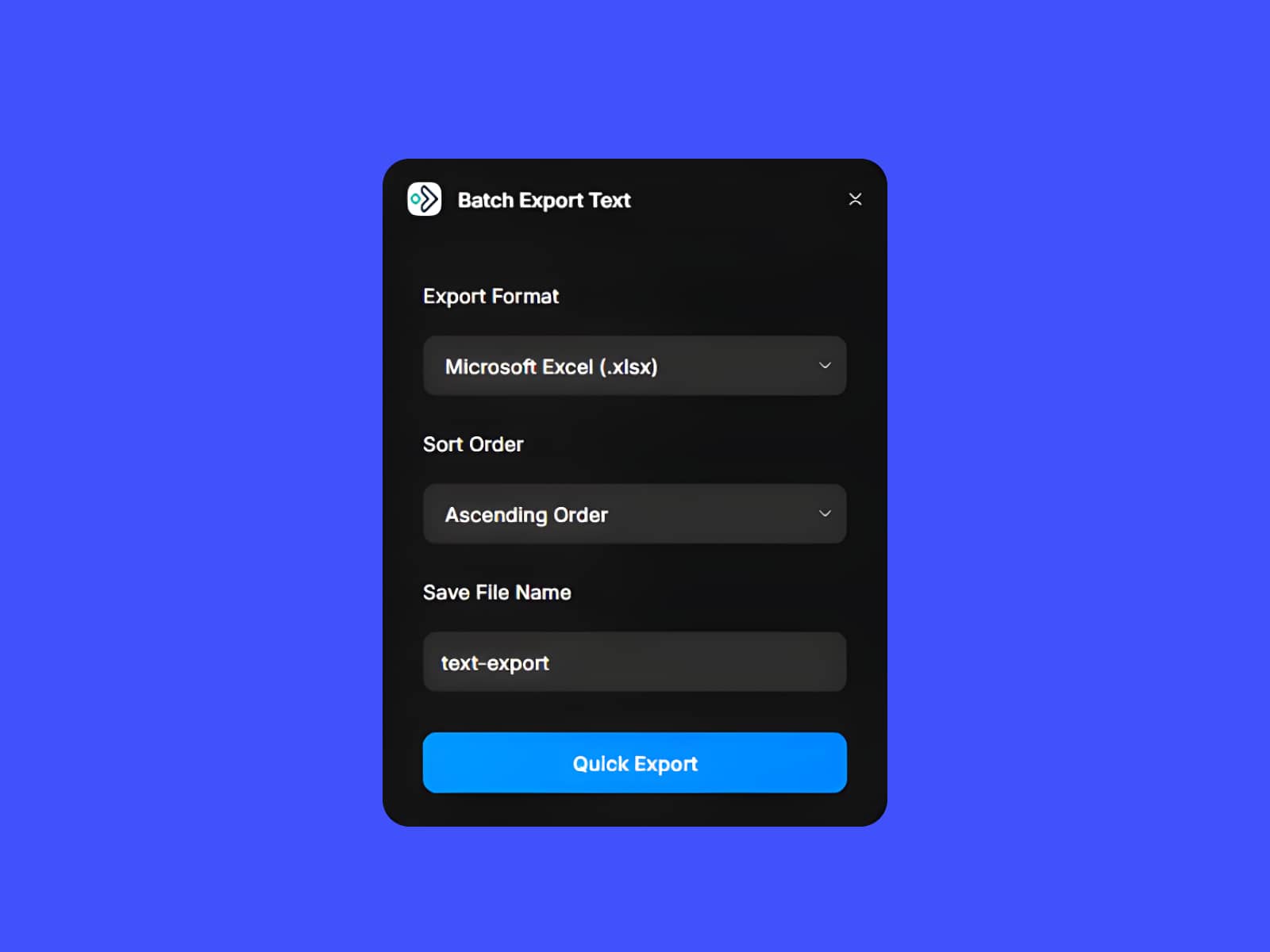 Batch Export Text