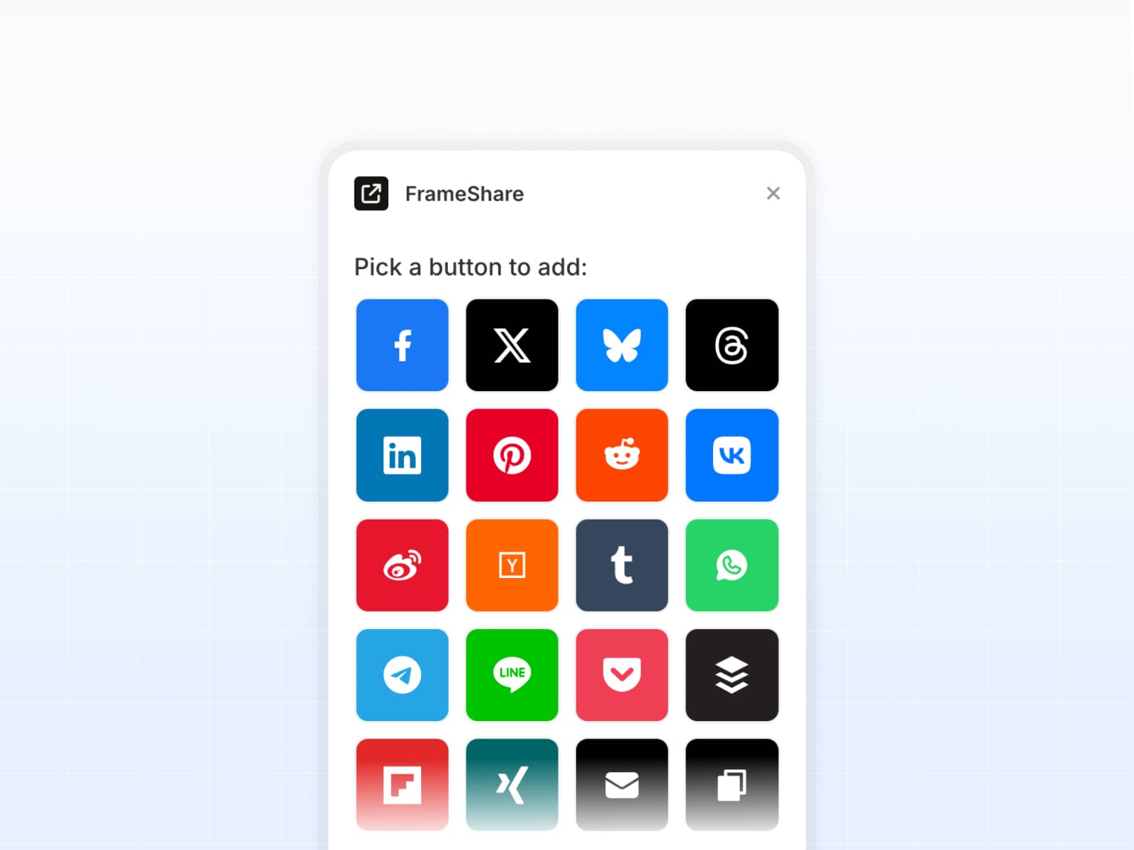 FrameShare - Social Share Buttons