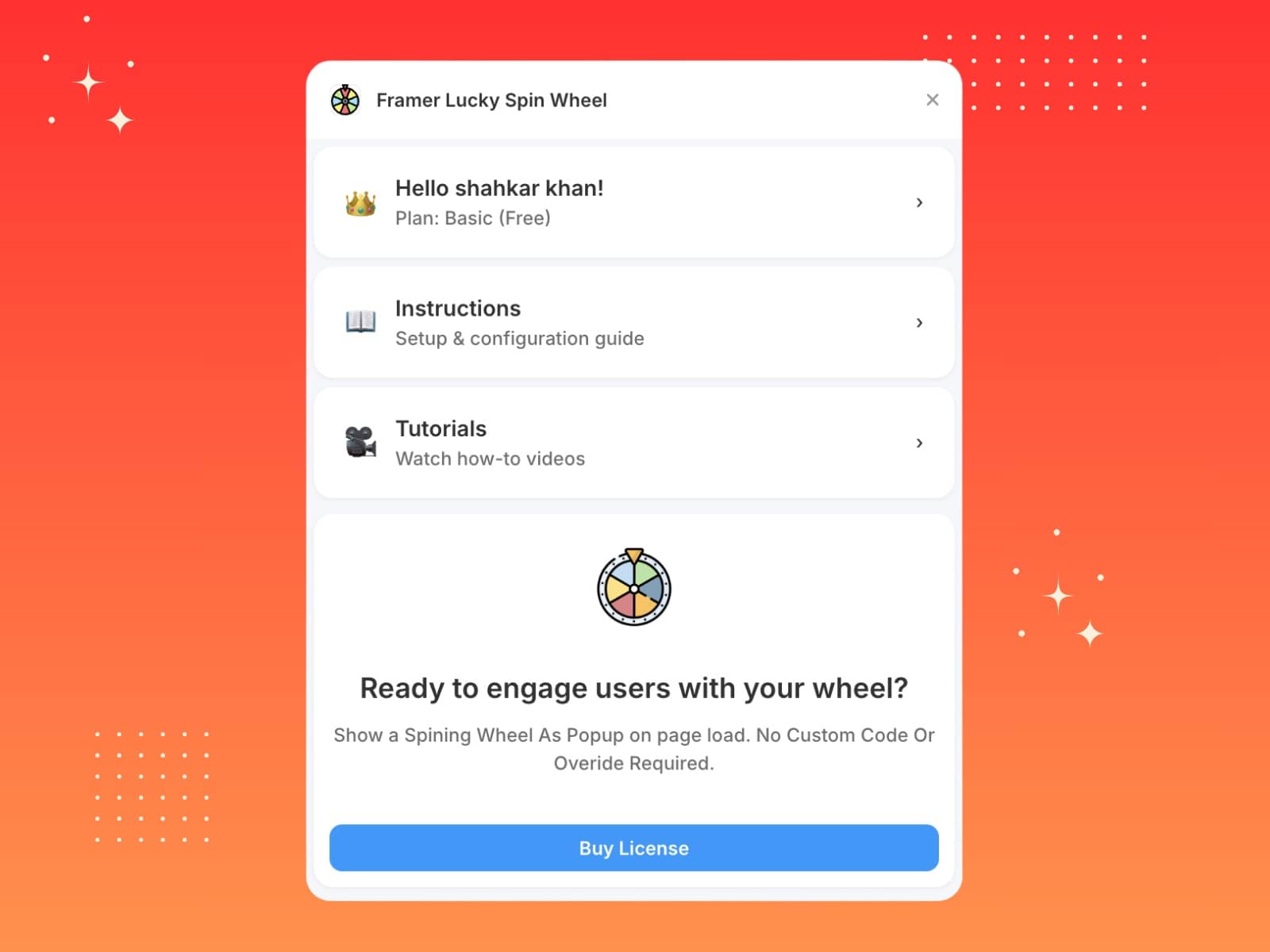 Framer Lucky Spin Wheel