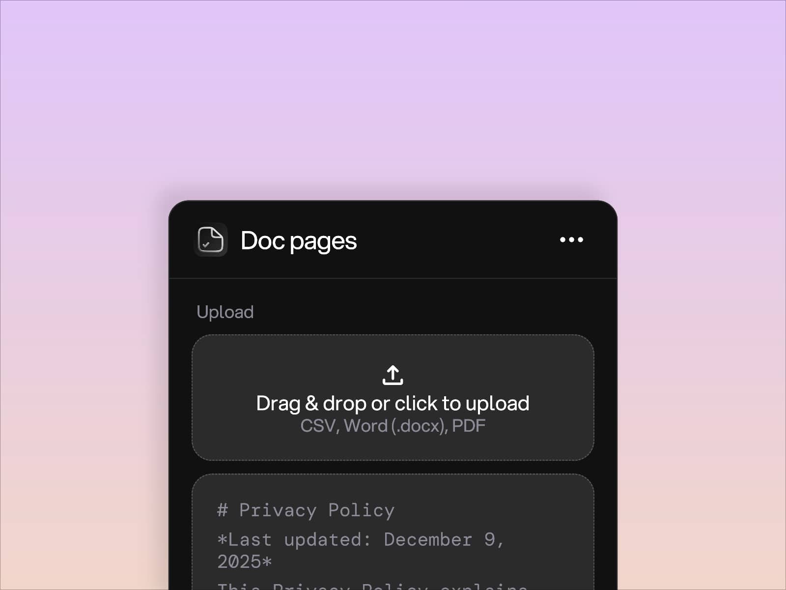Doc Pages