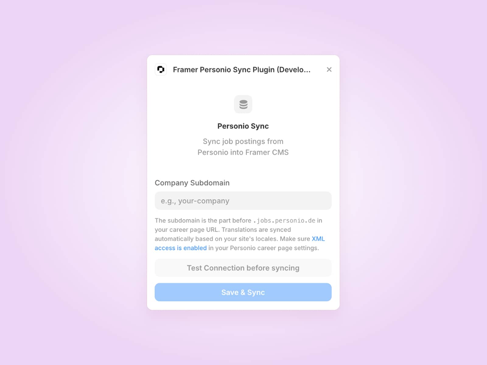 Personio Sync