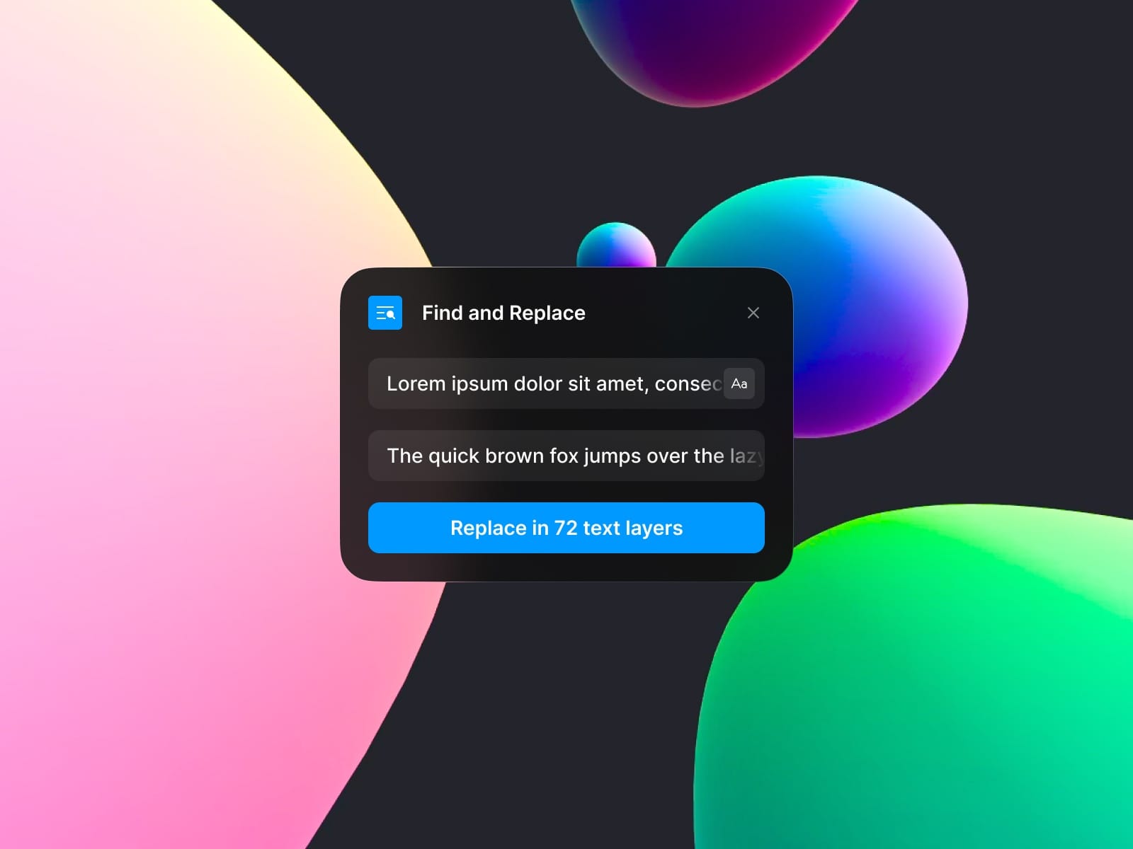 Find and Replace