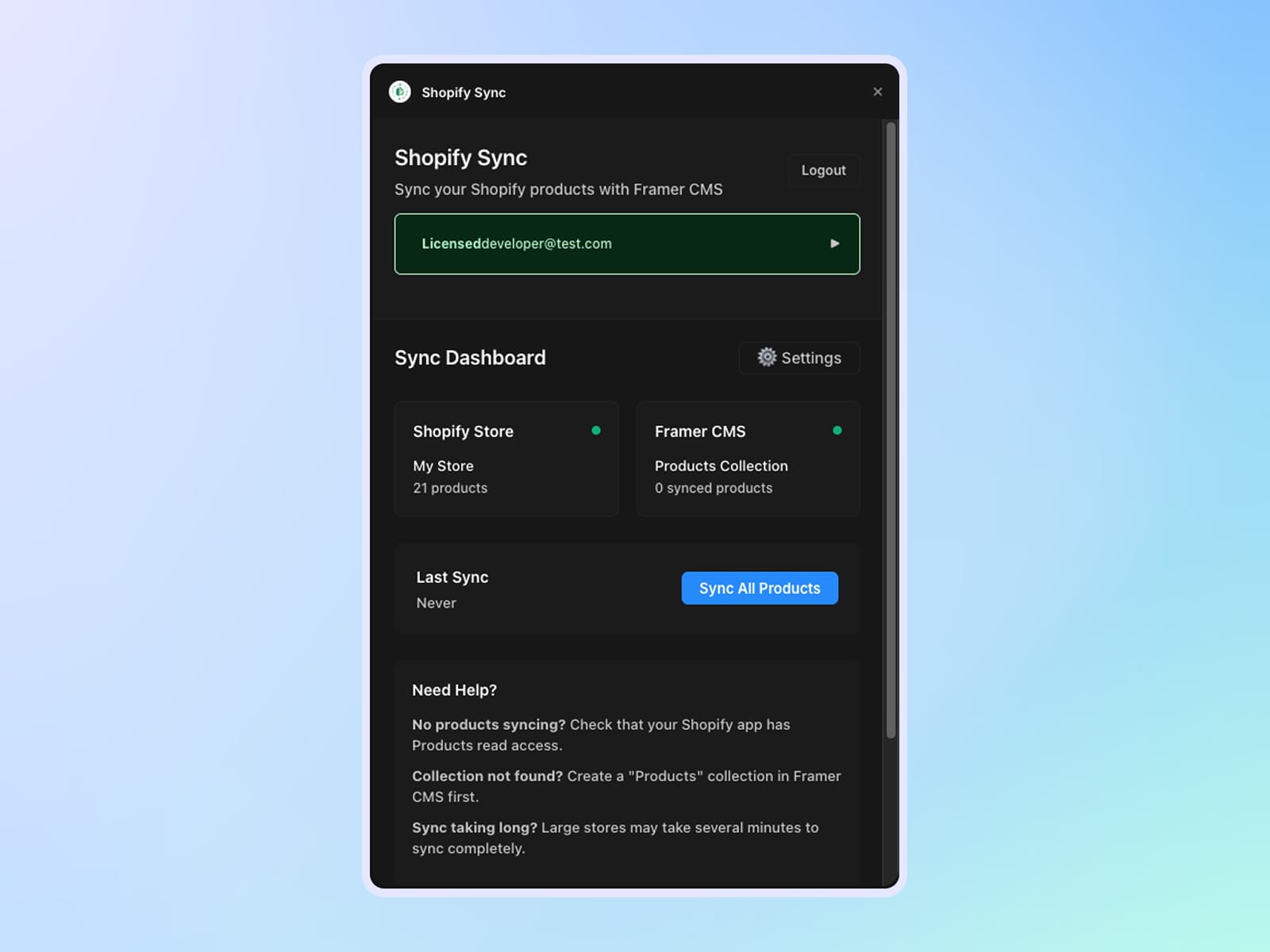 Shopify Sync