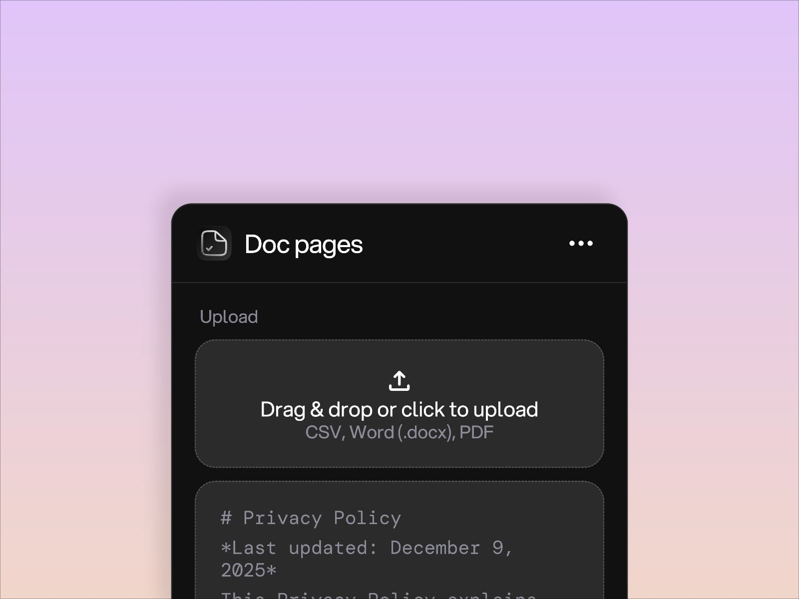 Doc Pages