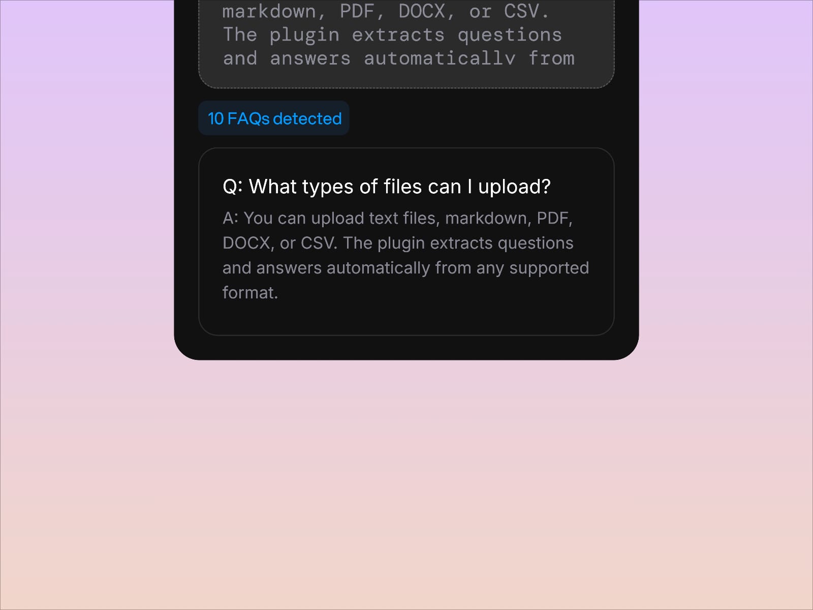 FAQs Builder