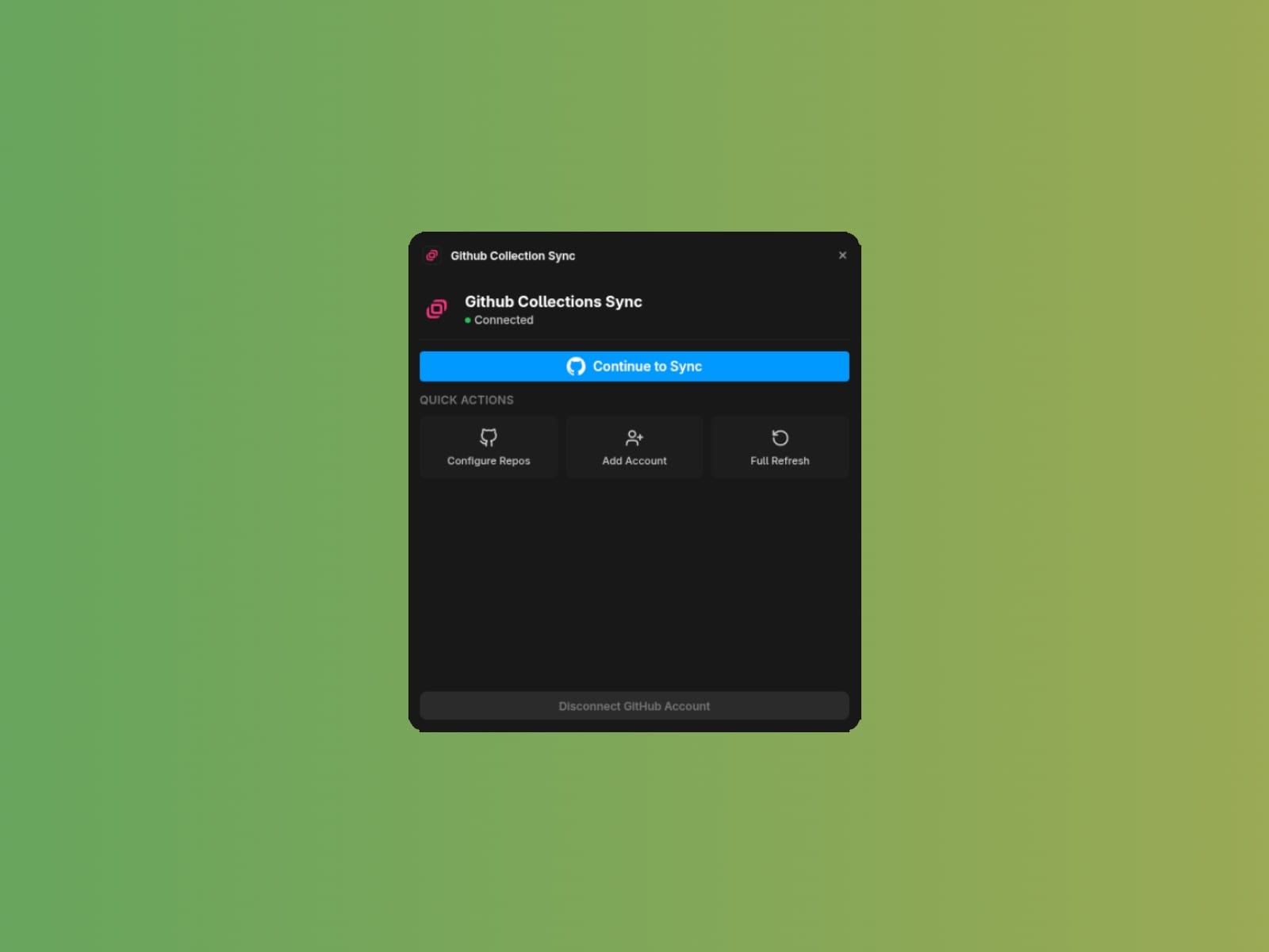 Github Collections Sync