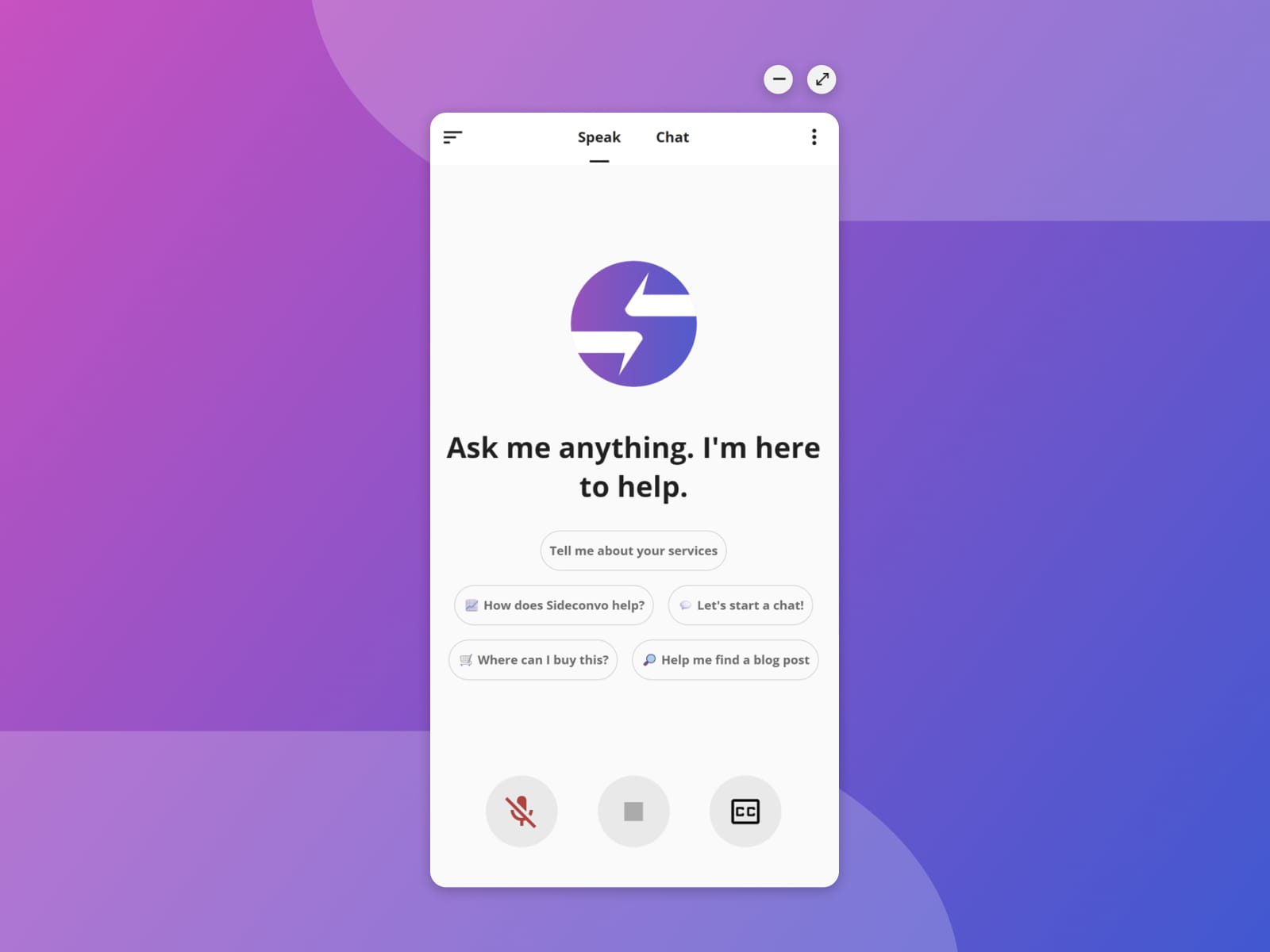 Sideconvo Voice & Chat Agent