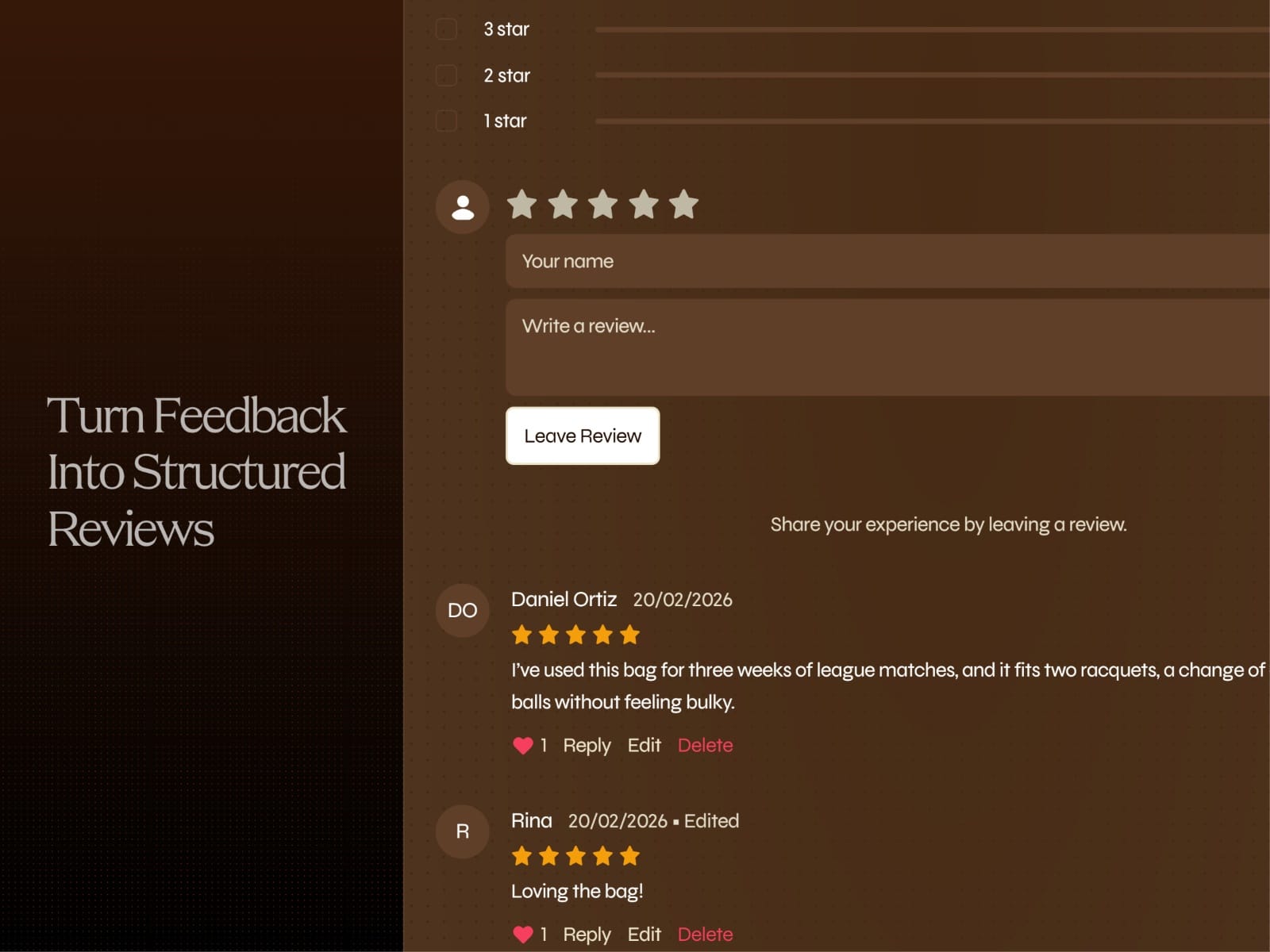 ReplyFrame: Comments & Reviews