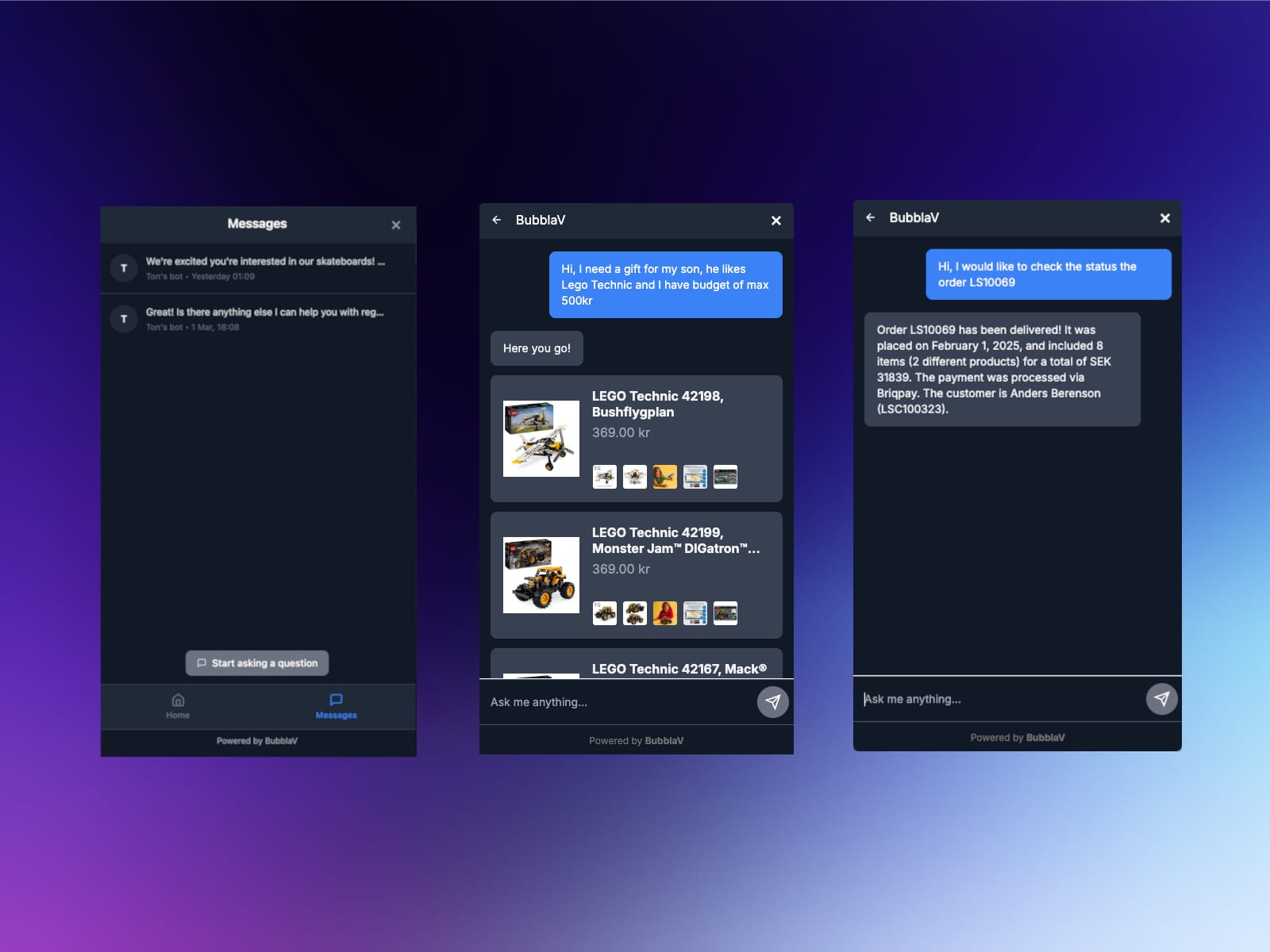 BubblaV AI Chatbot