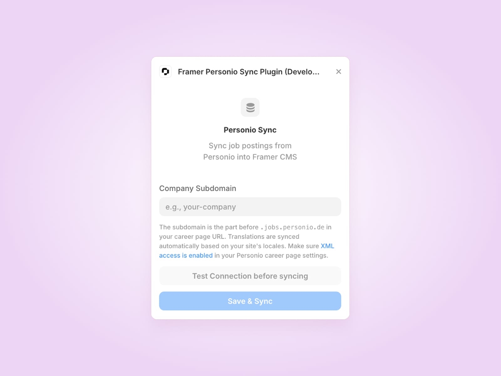 Personio Sync